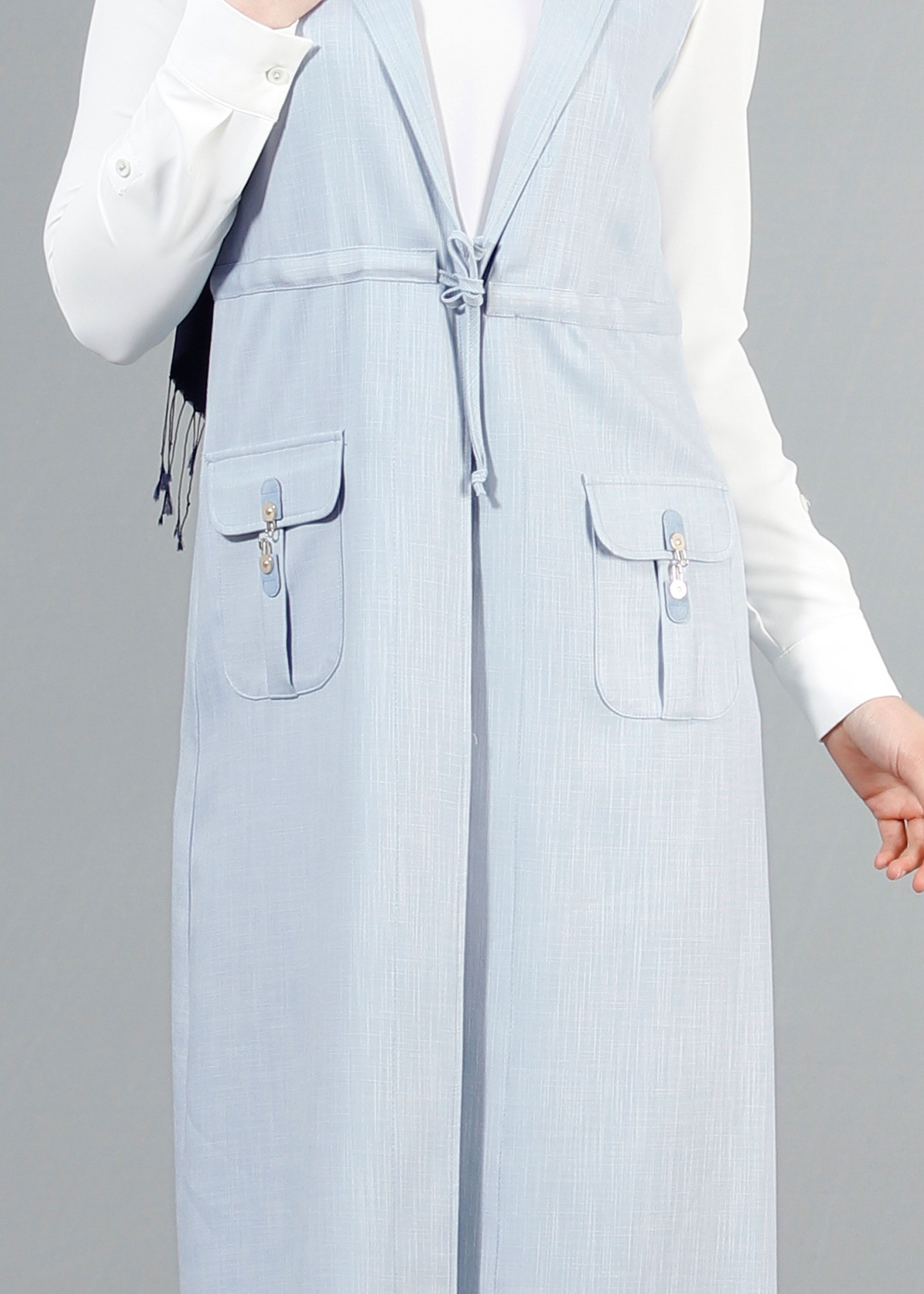 Tesettür giyim MAVİ 4337 NEW SHİNE YELEK 36/46(38/40) TEK42