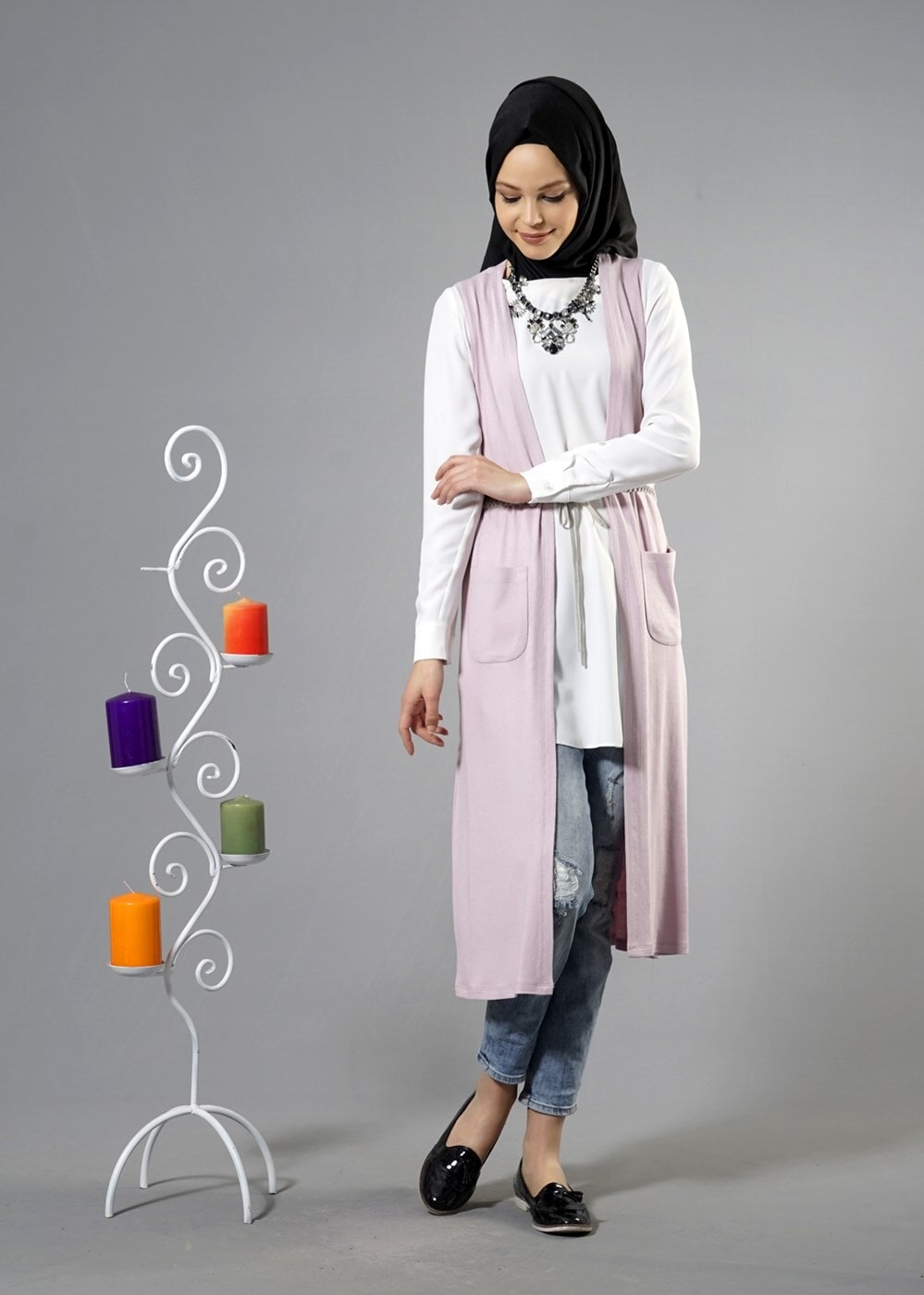 Tesettür giyim MOR 4338 Hanna Tesettür Yelek 38/48 TEK36