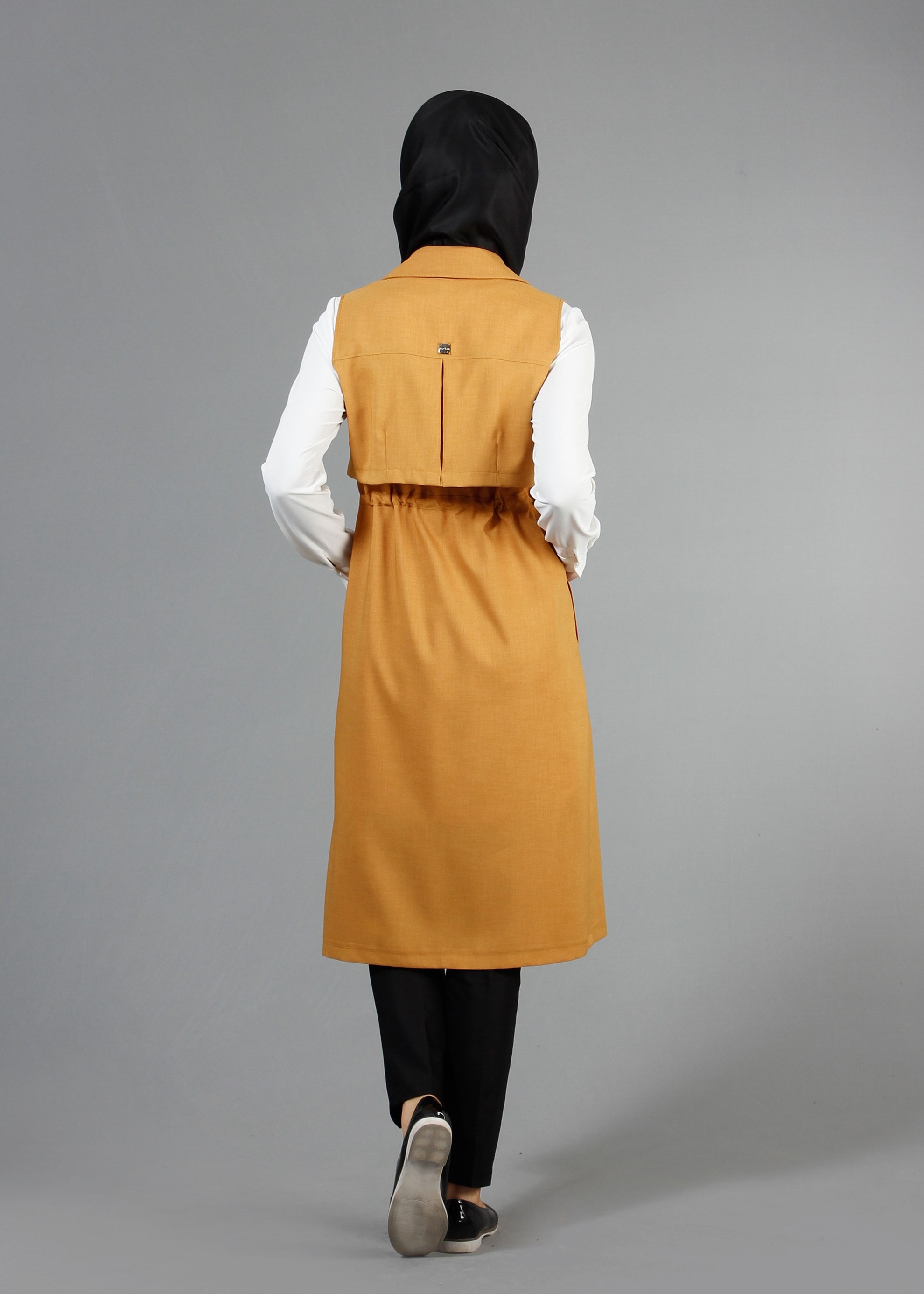 Tesettür giyim SARI 4359 Marmaris Tesettür Yelek 36/44(38-40) TEK42