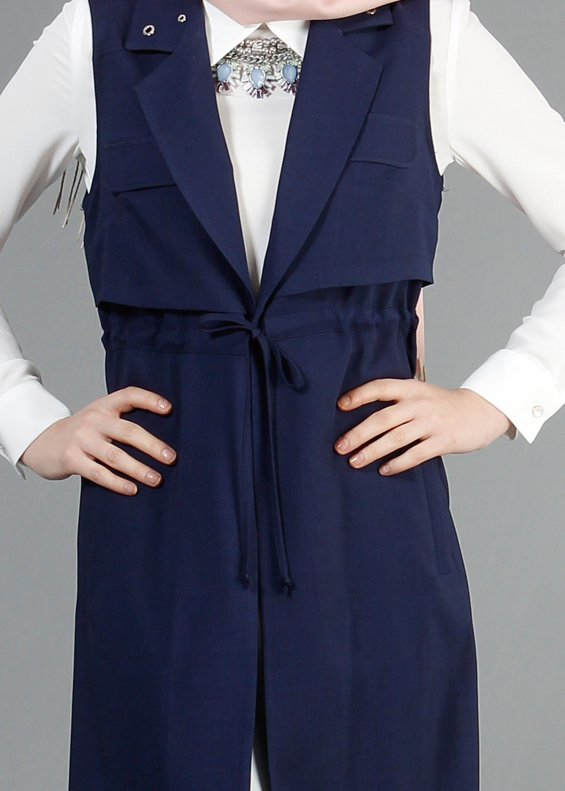 Tesettür giyim LACİVERT 4359 Marmaris Tesettür Yelek 36/44(38-40) TEK42