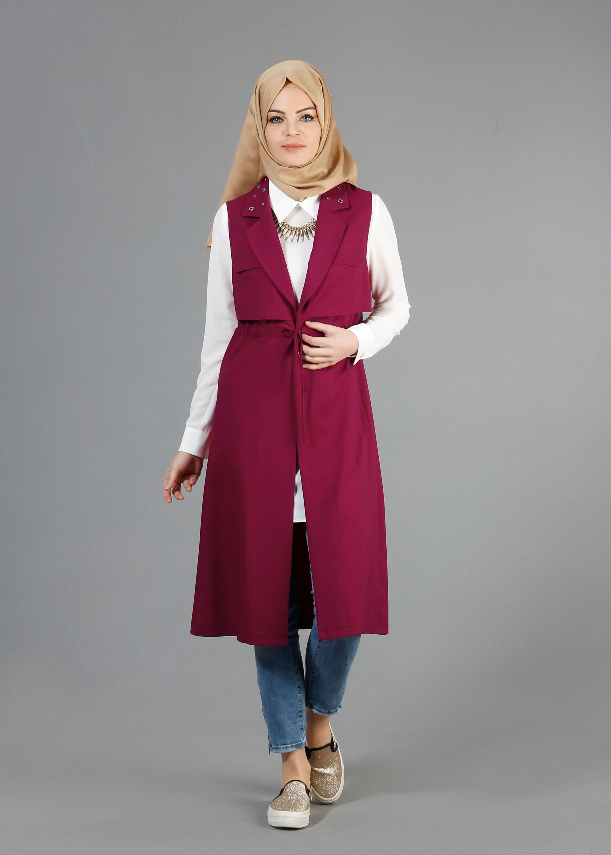 Tesettür giyim MOR 4359 Marmaris Tesettür Yelek 36/44(38-40) TEK42
