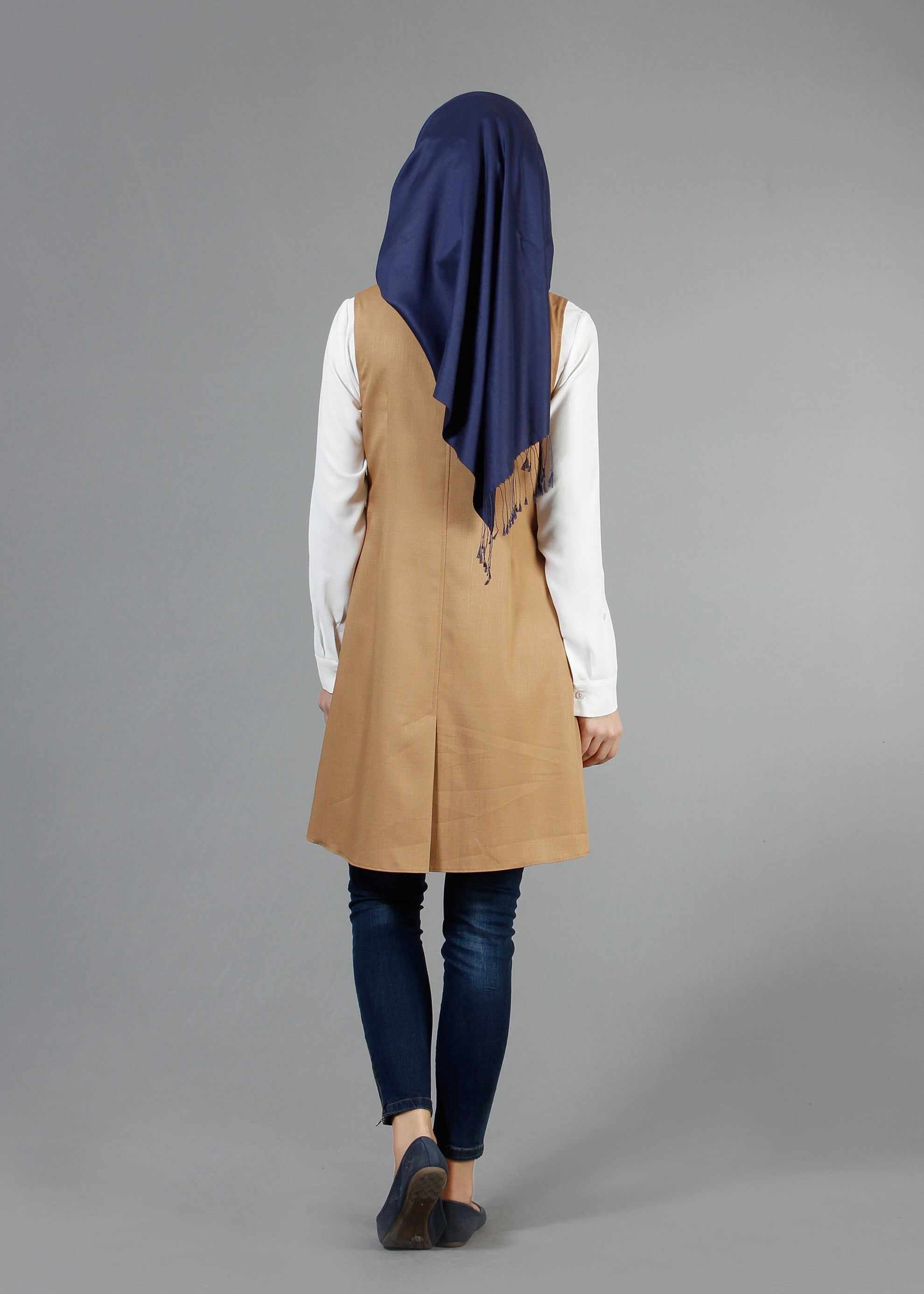 Tesettür giyim KAHVE 4361 Derin Tesettür Yelek 36/44(38-40) TEK42