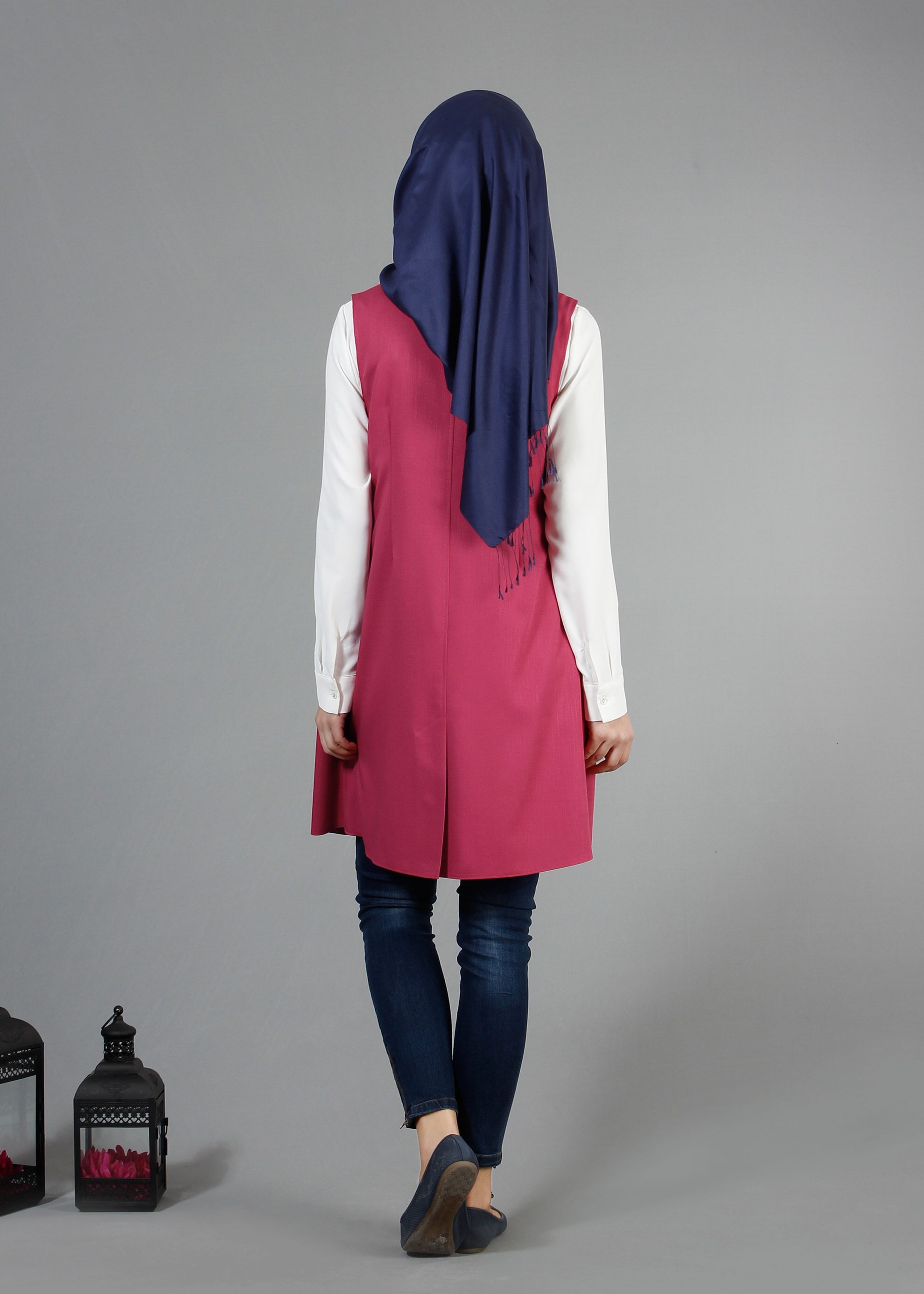 Tesettür giyim FUŞYA 4361 Derin Tesettür Yelek 36/44(38-40) TEK42