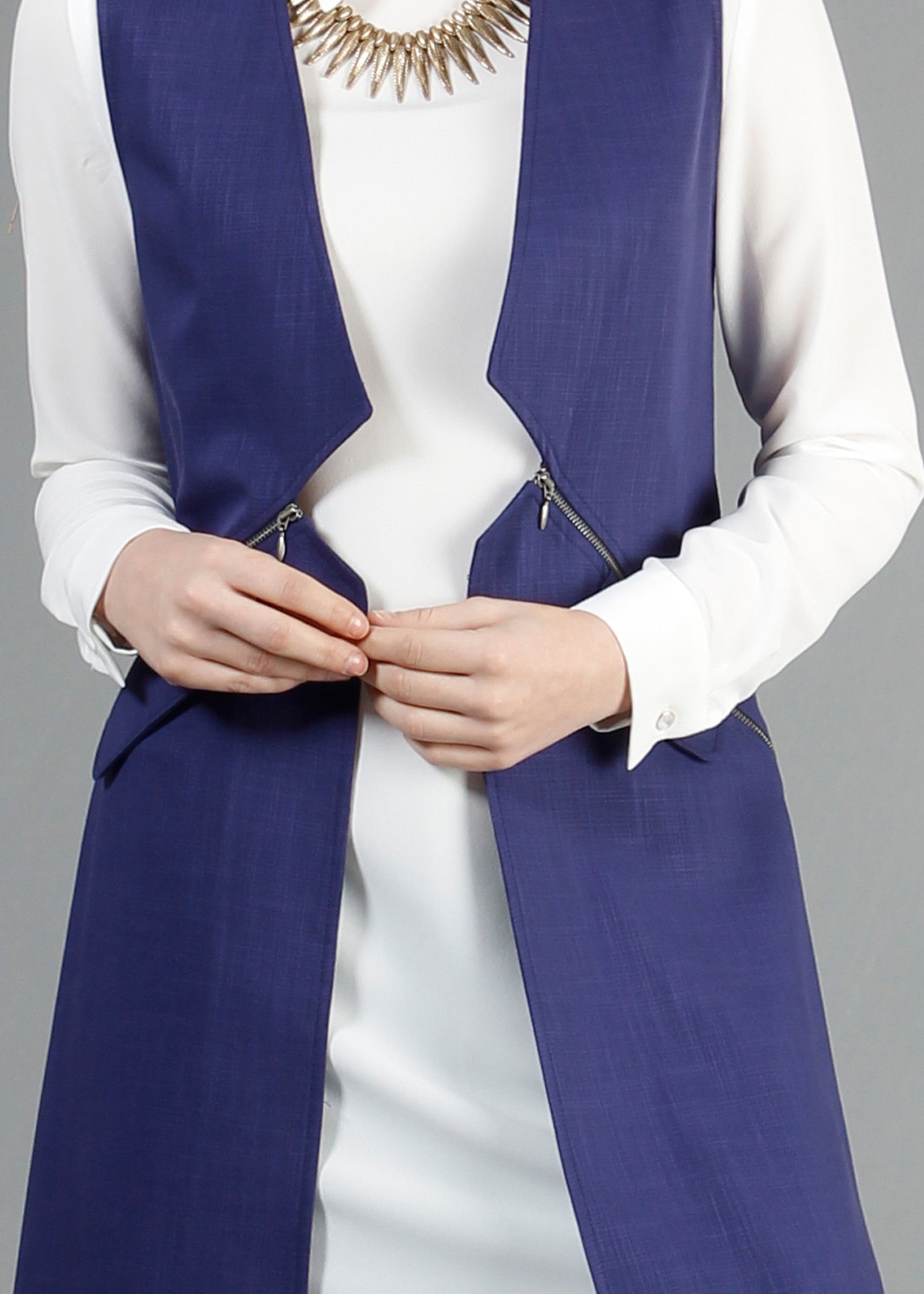 Tesettür giyim LACİVERT 4361 Derin Tesettür Yelek 36/44(38-40) TEK42