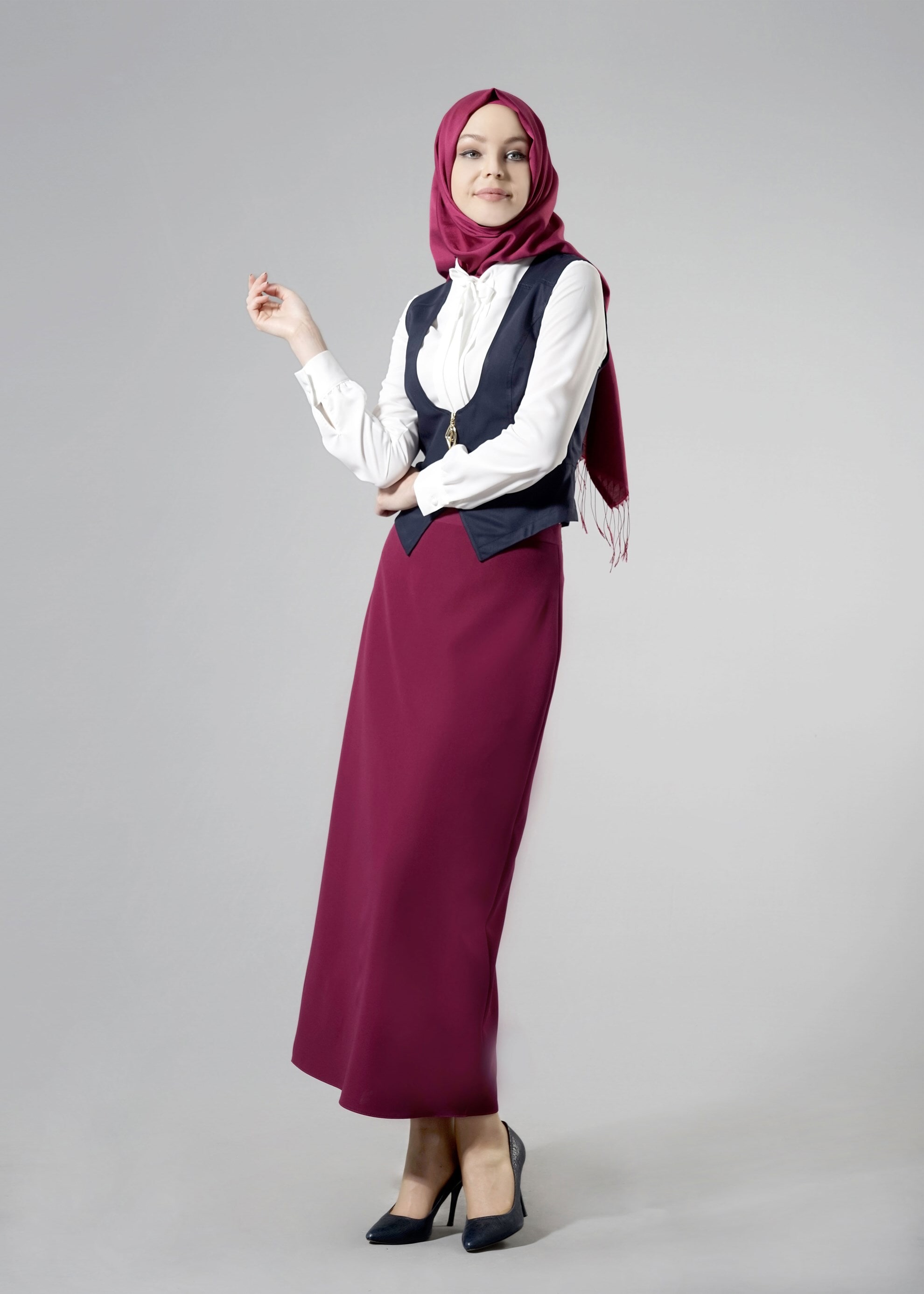 Tesettür giyim LACİVERT 4376 Life Tesettür Yelek 36/42(38-40)