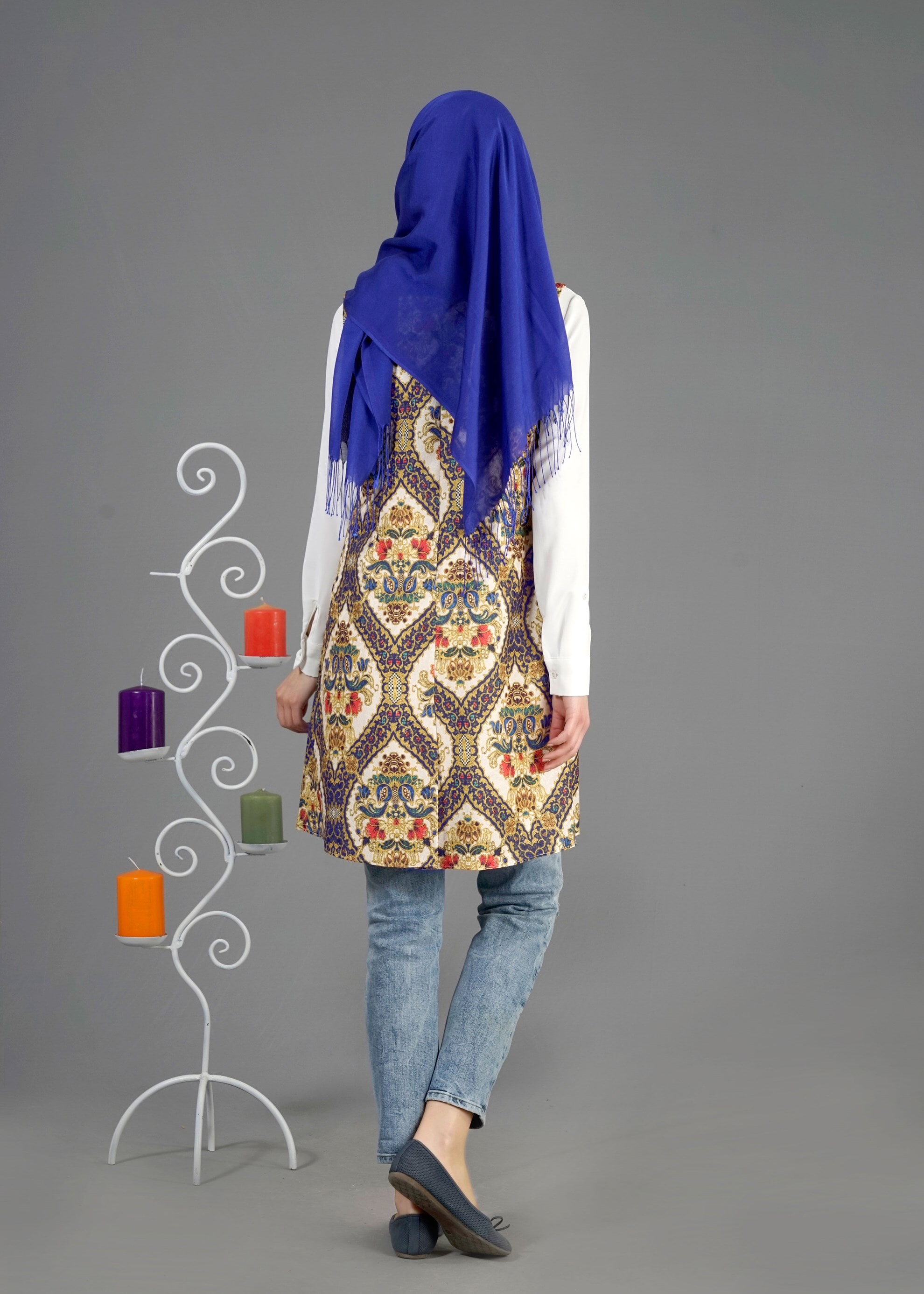 Tesettür giyim LACİVERT 4506 Almina Tesettür 30011 Yelek 38/44