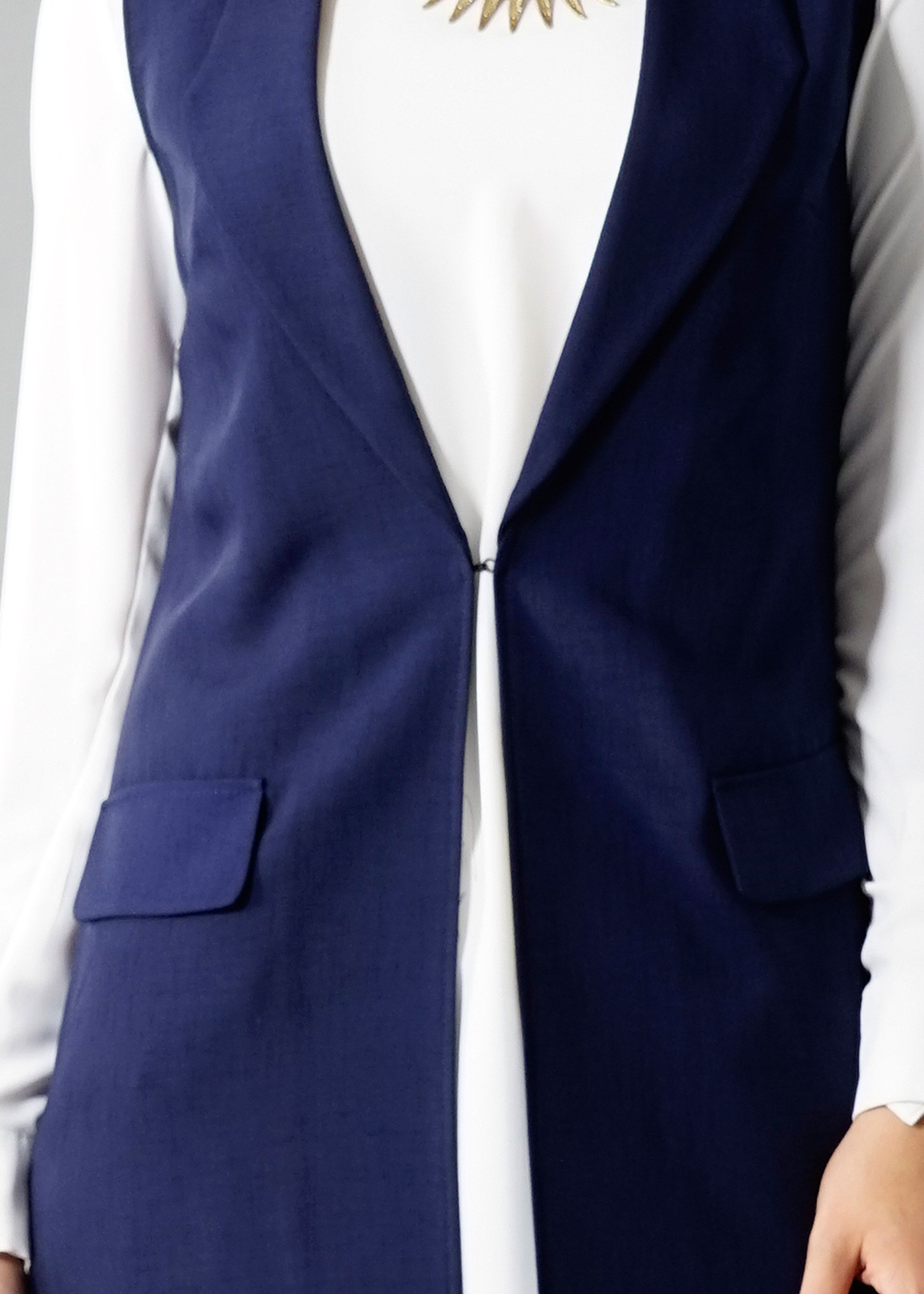 Tesettür giyim LACİVERT 4549 Yoga Tesettür Yelek 38/46 TEK40