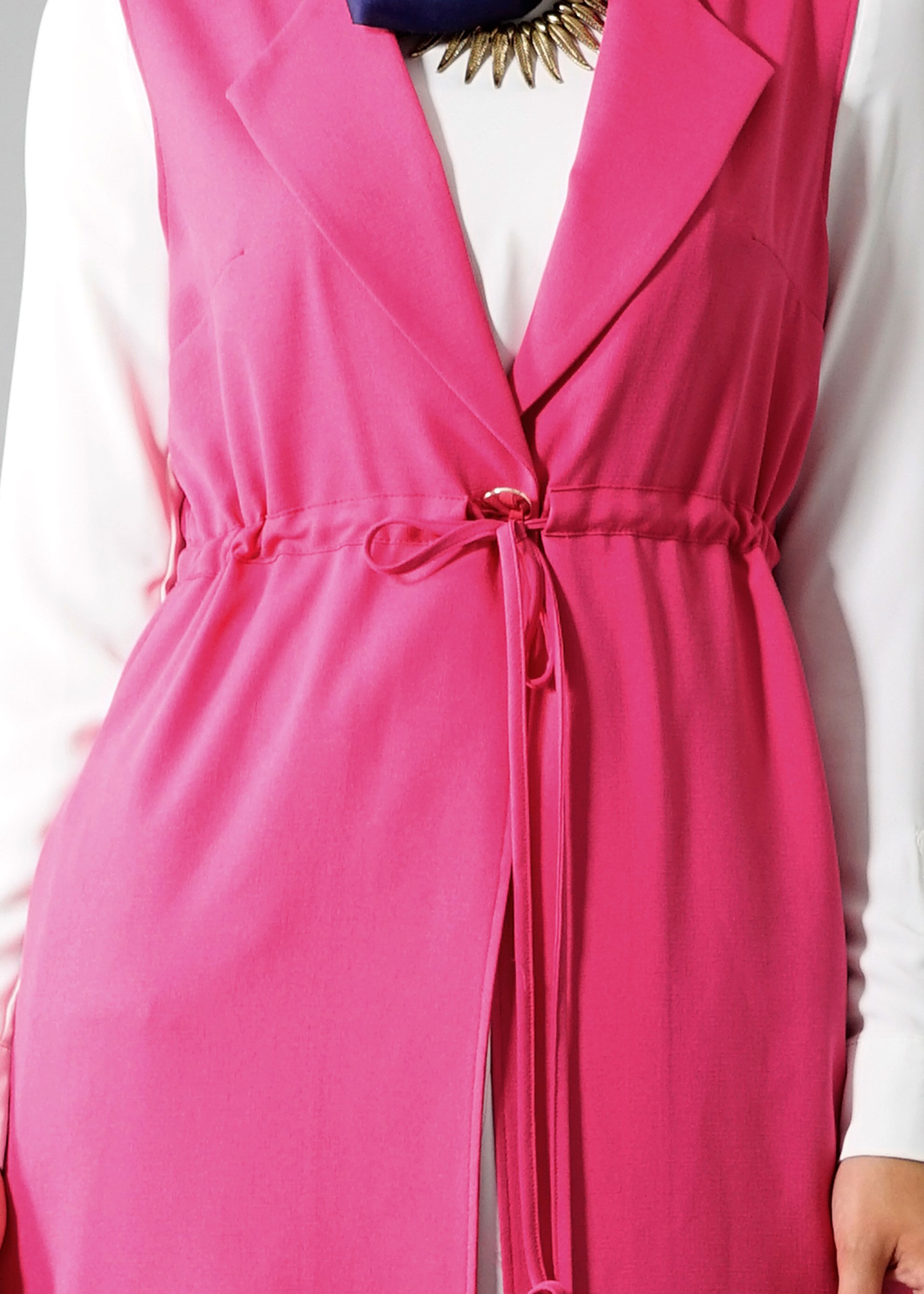 Tesettür giyim FUŞYA 4595 Nora Tesettür Yelek 36/44 TEK38