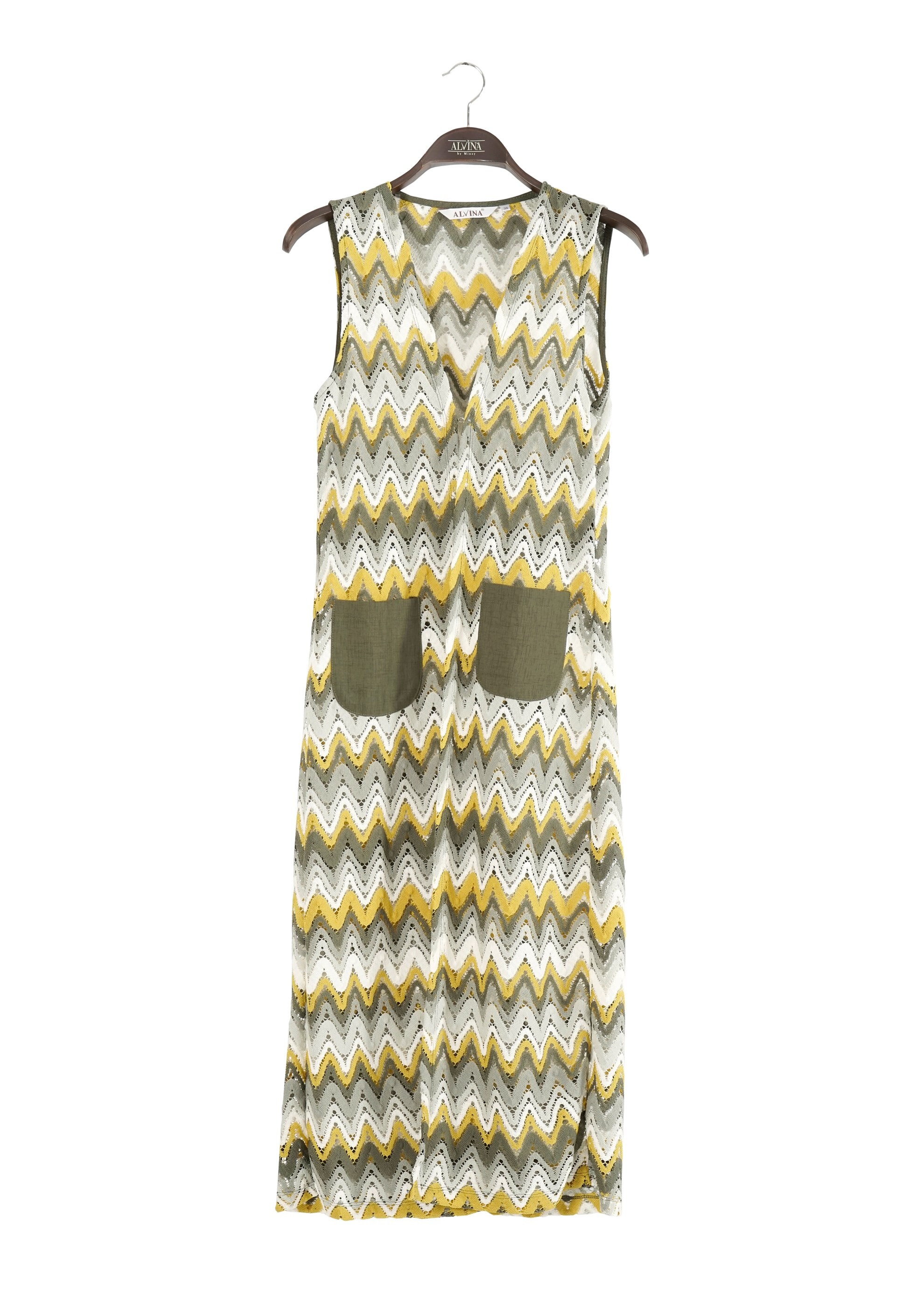 Tesettür giyim HAKİ 4618 CHİARA YELEK 38/46 TEK40