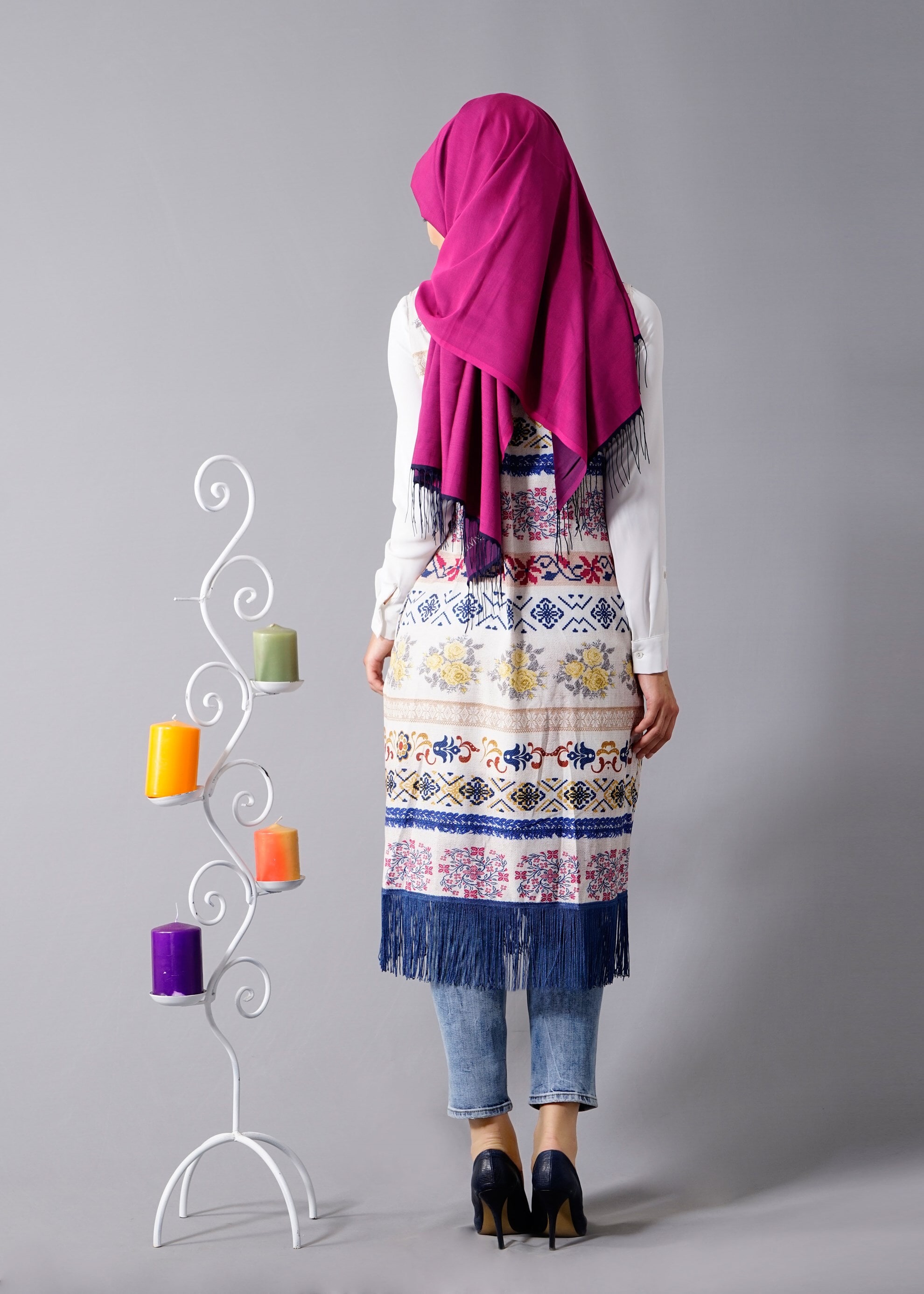 Tesettür giyim SARI 4621 Efes Tesettür Yelek 38/44 TEK36