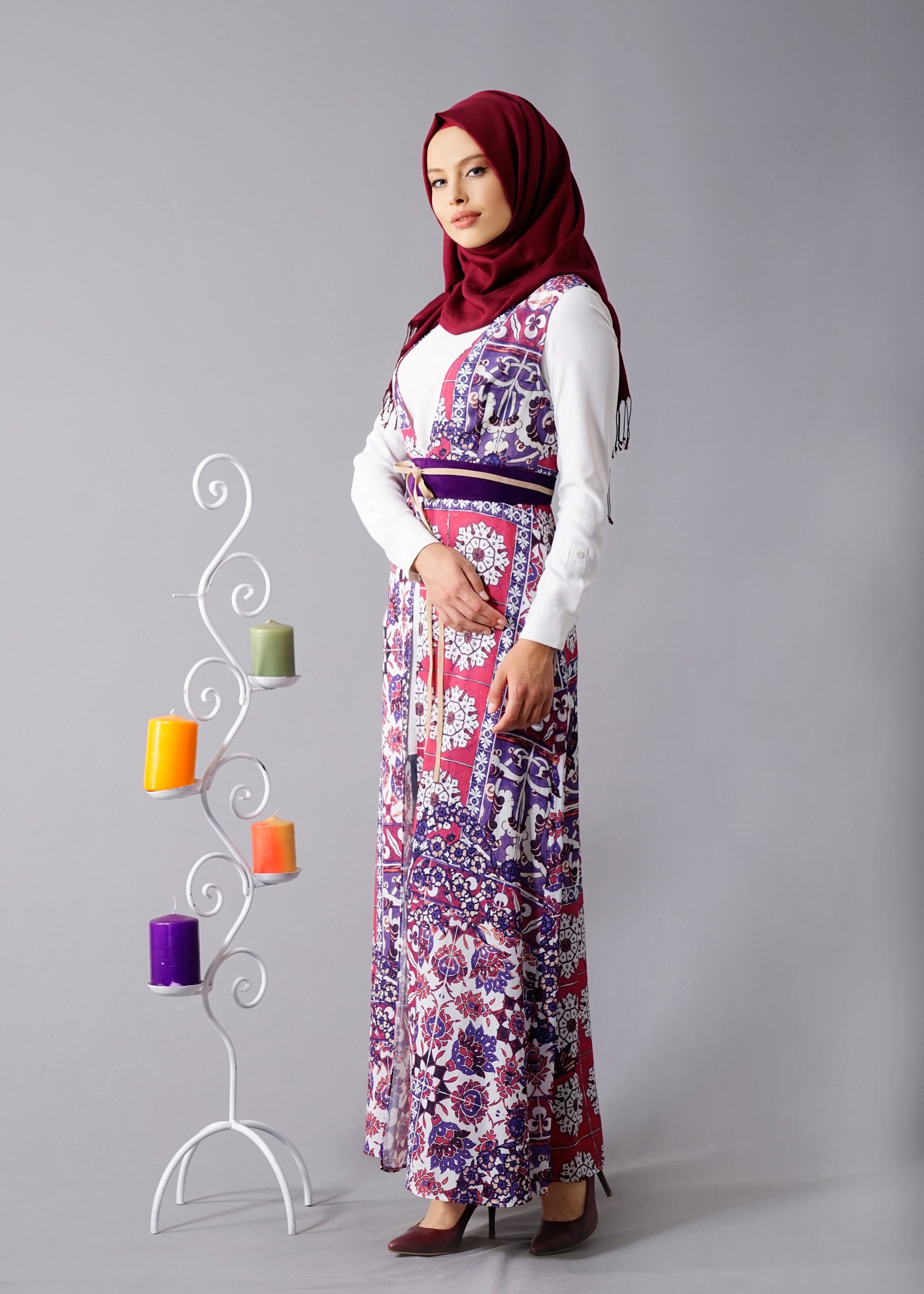 Tesettür giyim MOR 4622 Burble Crep Tesettür 7934 Yelek 38/44