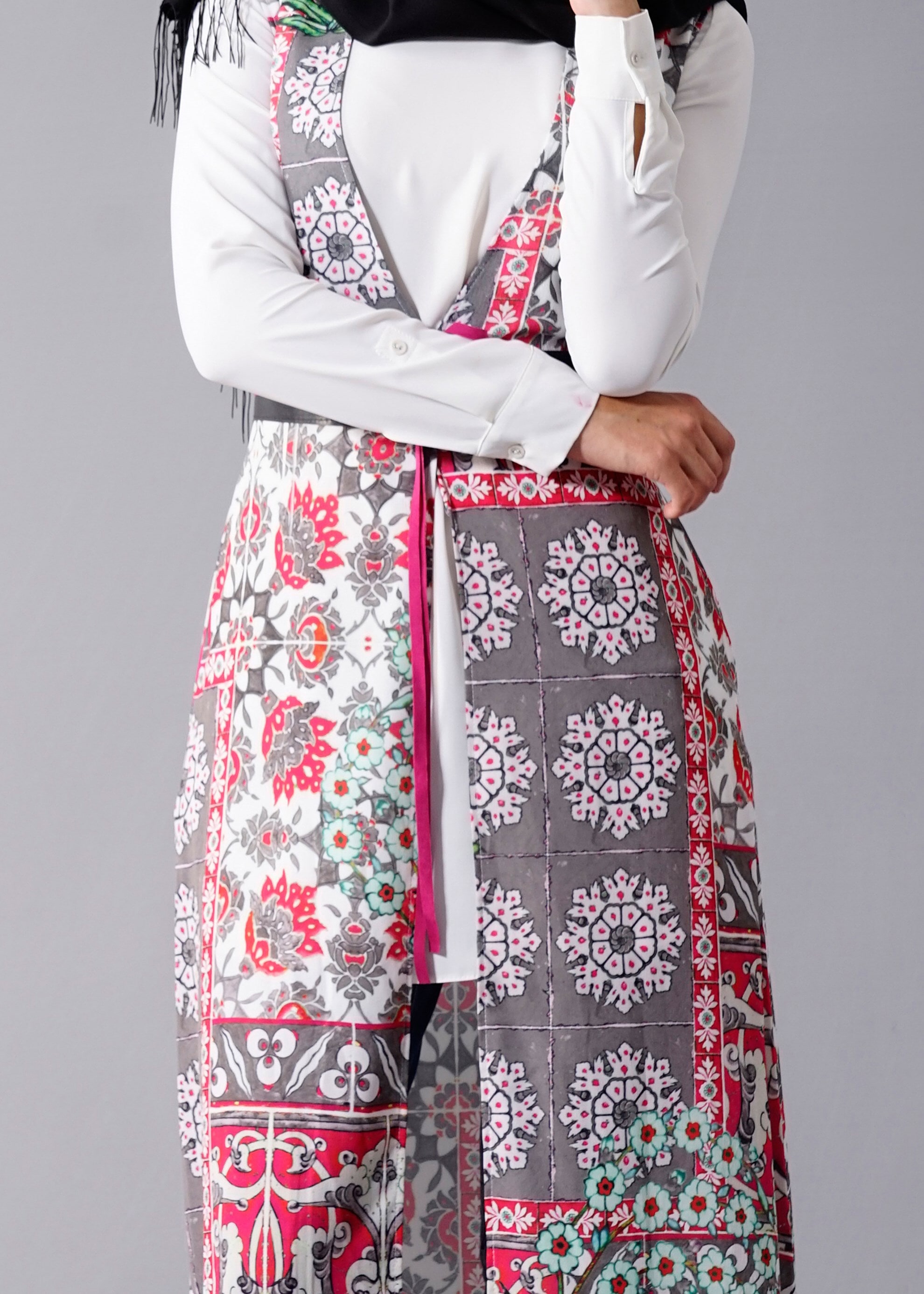 Tesettür giyim FUŞYA 4622 Burble Crep Tesettür 7934 Yelek 38/44