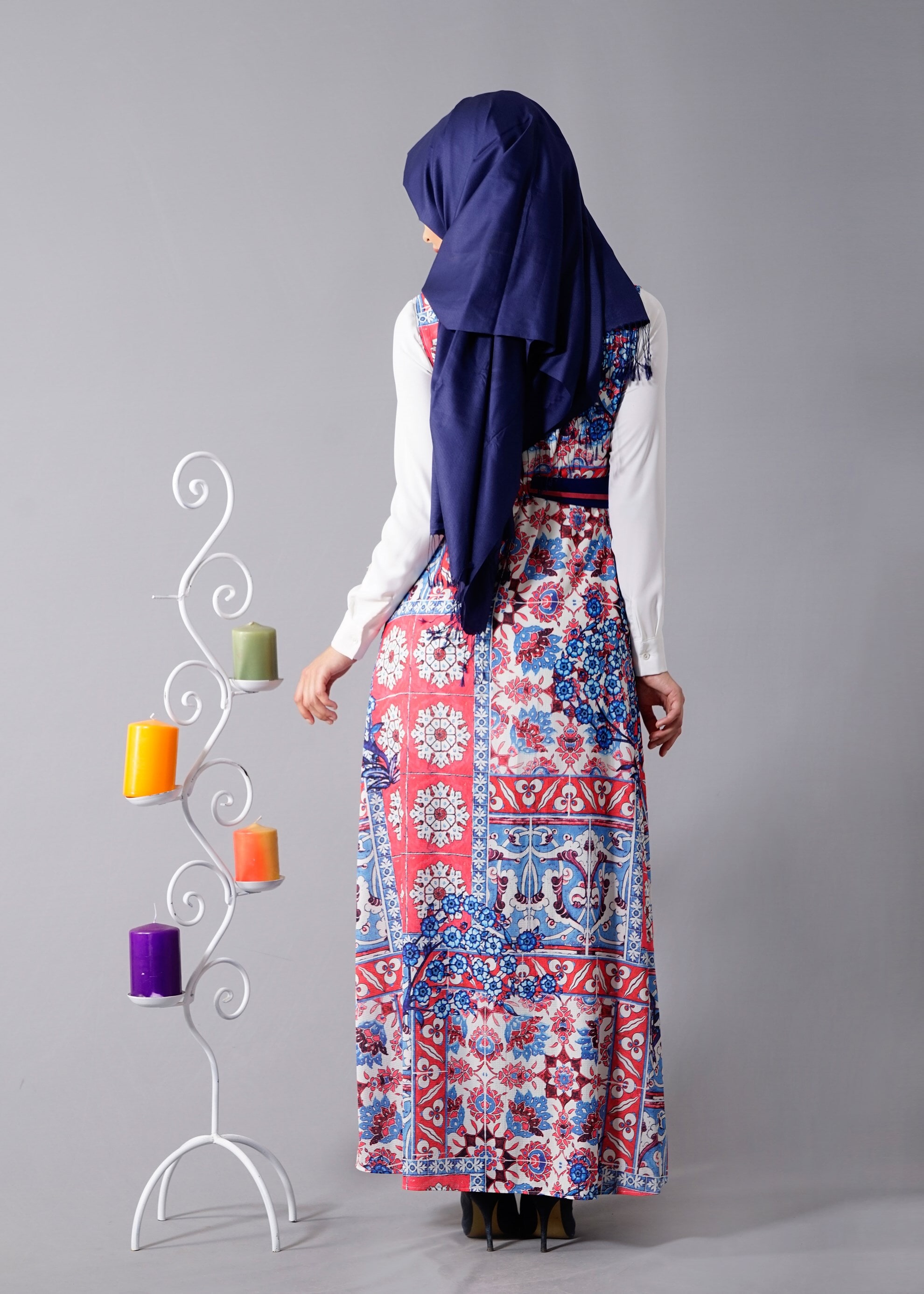 Tesettür giyim MERCAN 4622 Burble Crep Tesettür 7934 Yelek 38/44