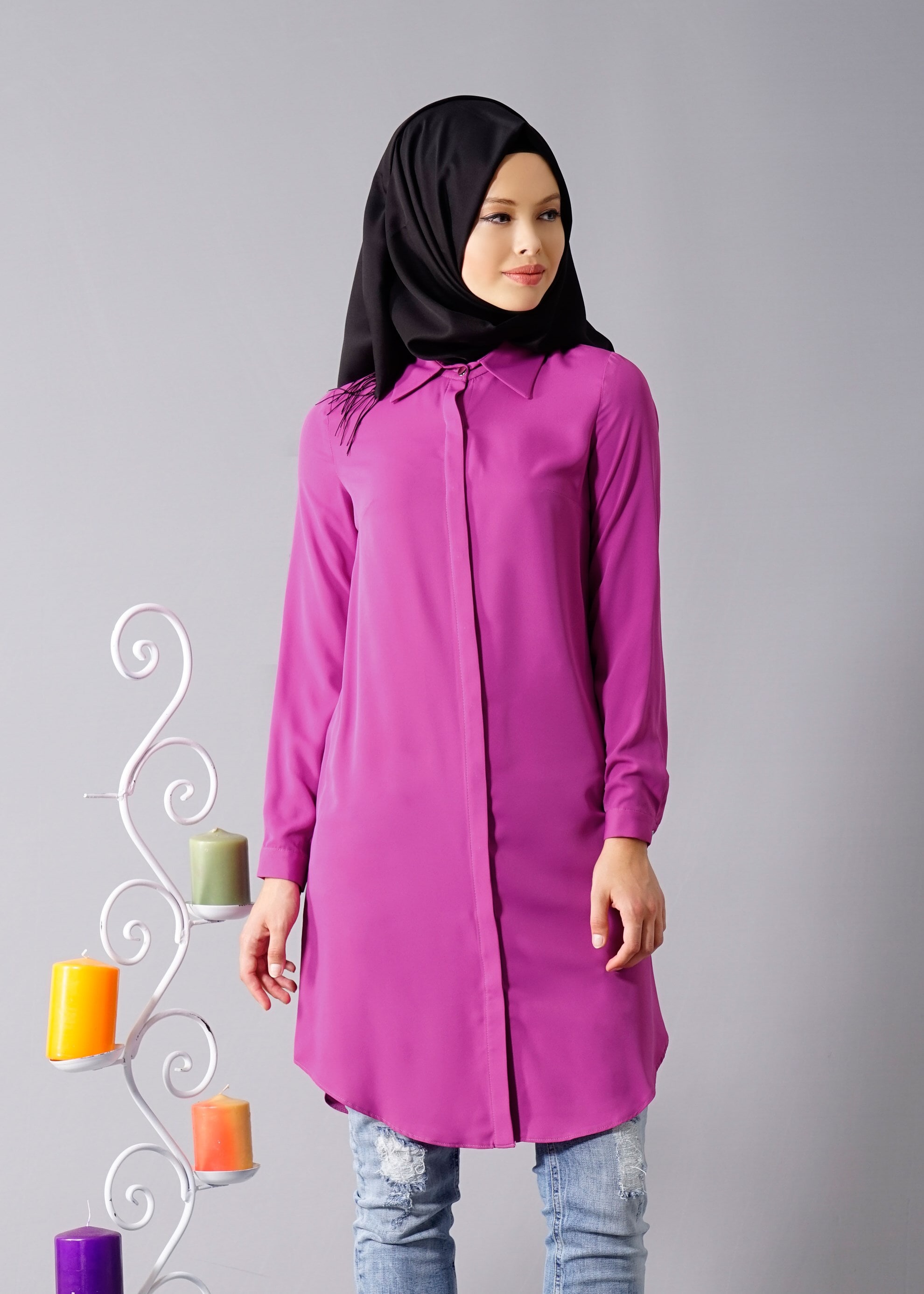 Tesettür giyim MOR 4647 6384 Tesettür Tunik 38/46 TEK36