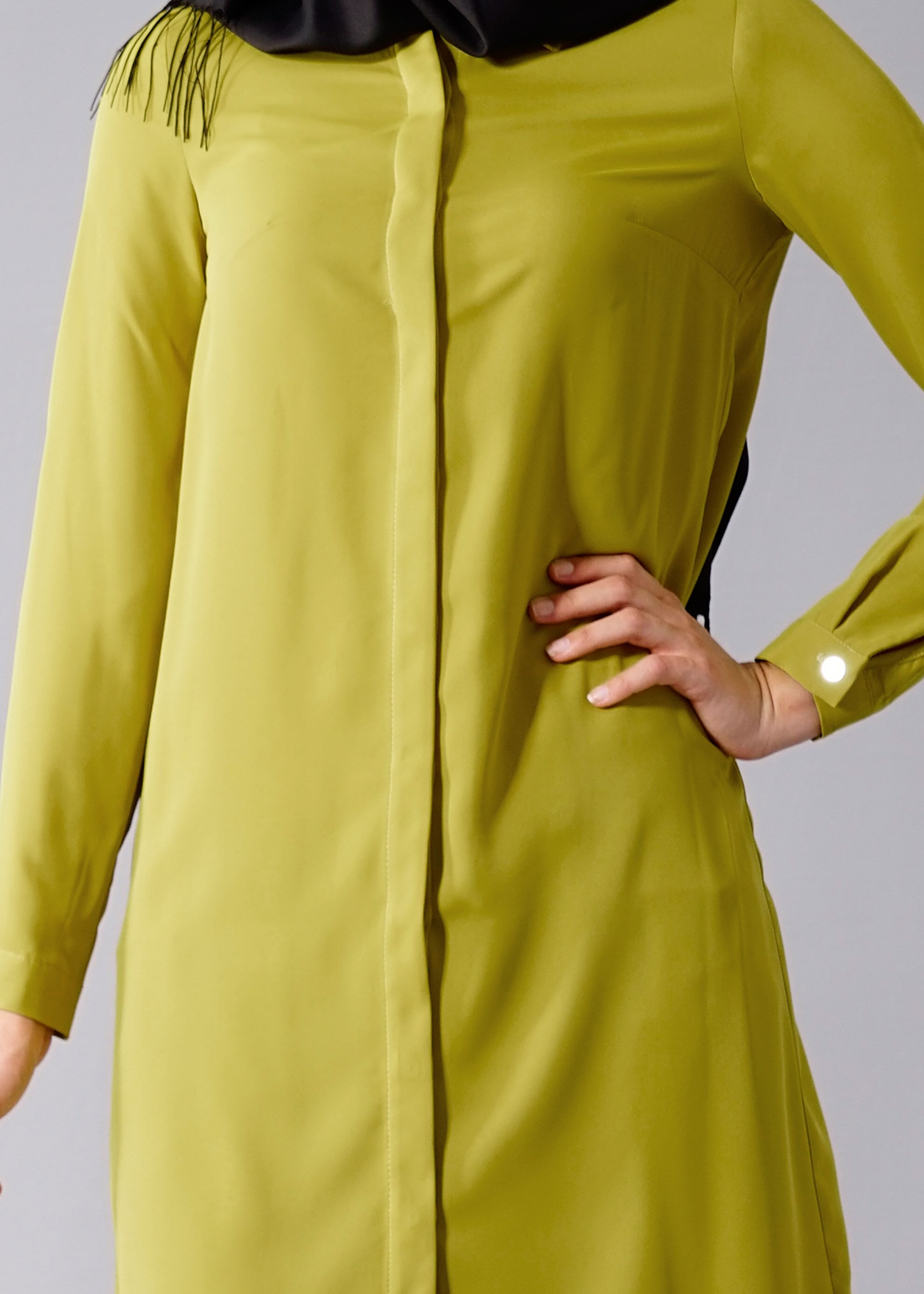 Tesettür giyim YEŞİL 4647 6384 Tesettür Tunik 38/46 TEK36