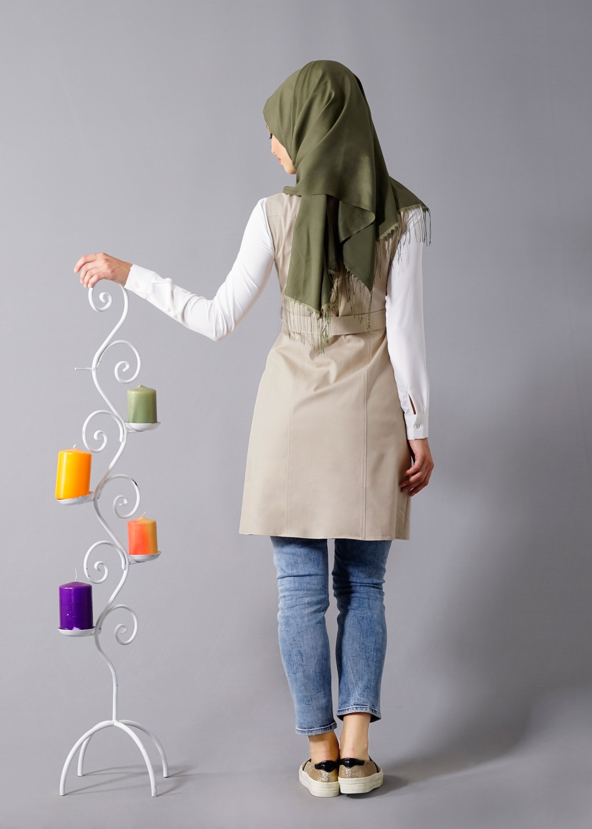 Tesettür giyim BEJ 4671 Owen 553 Tesettür Yelek 36/42 TEK38