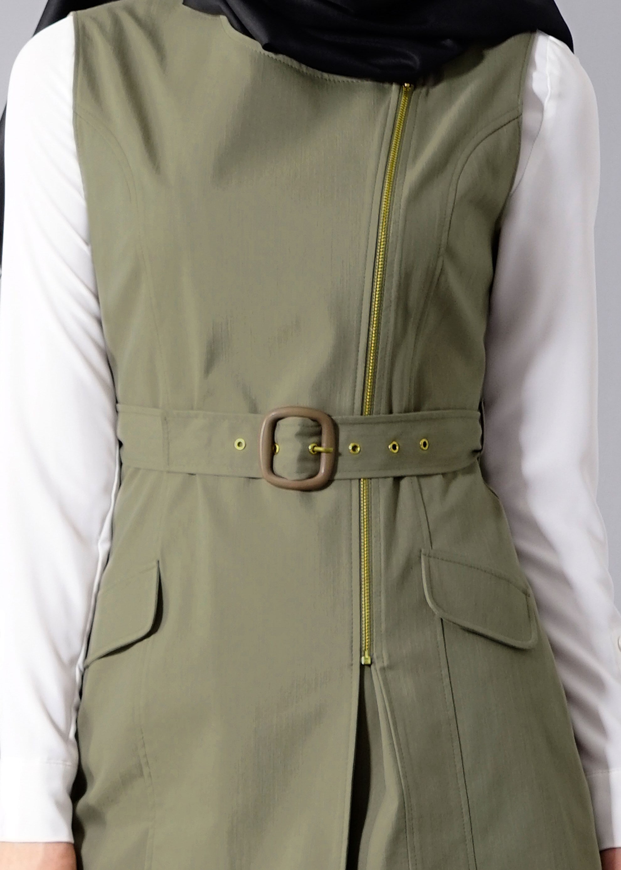 Tesettür giyim HAKİ 4671 Owen 553 Tesettür Yelek 36/42 TEK38