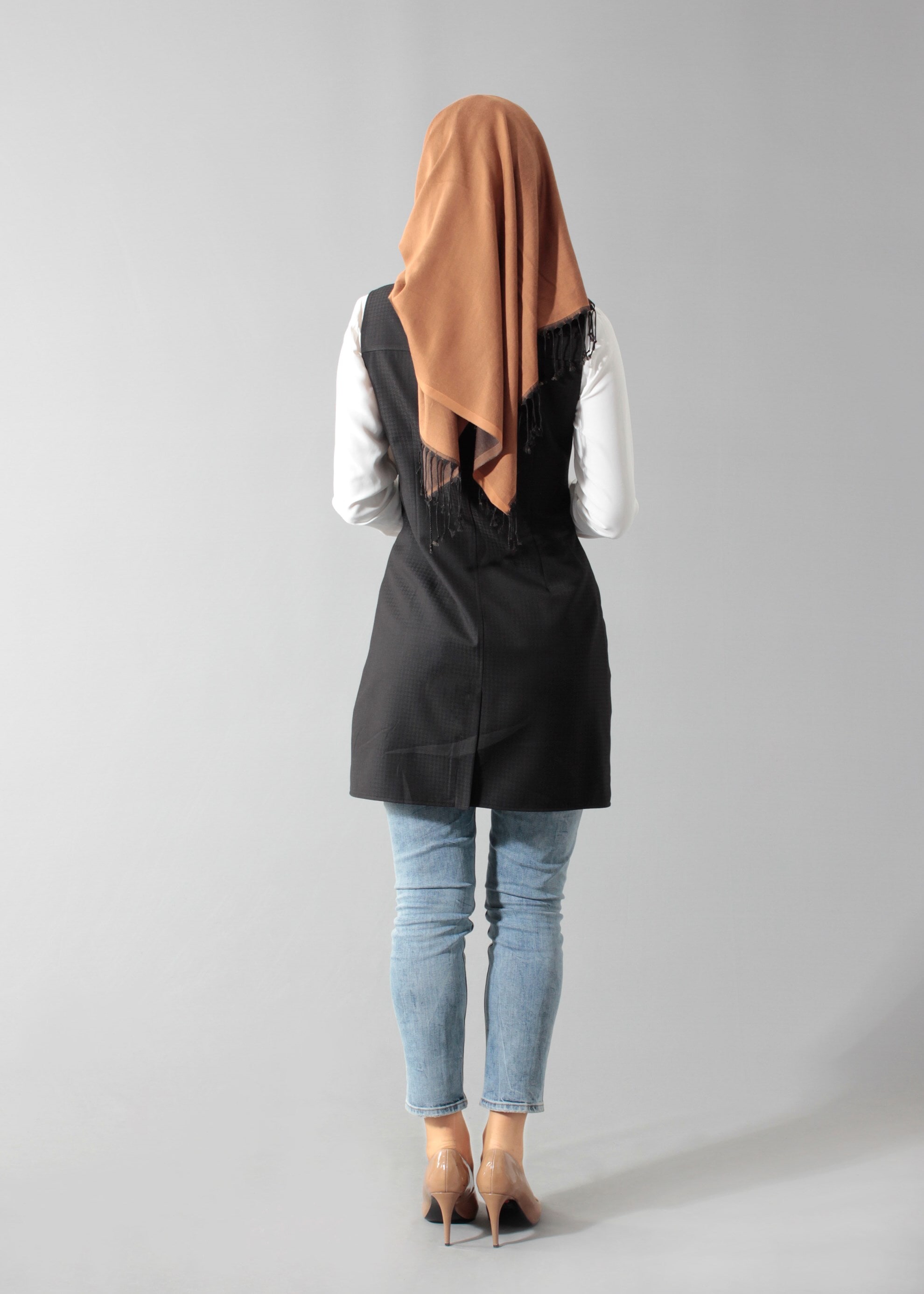 Tesettür giyim SİYAH 4688 Crista 652 Tesettür Yelek 38/44