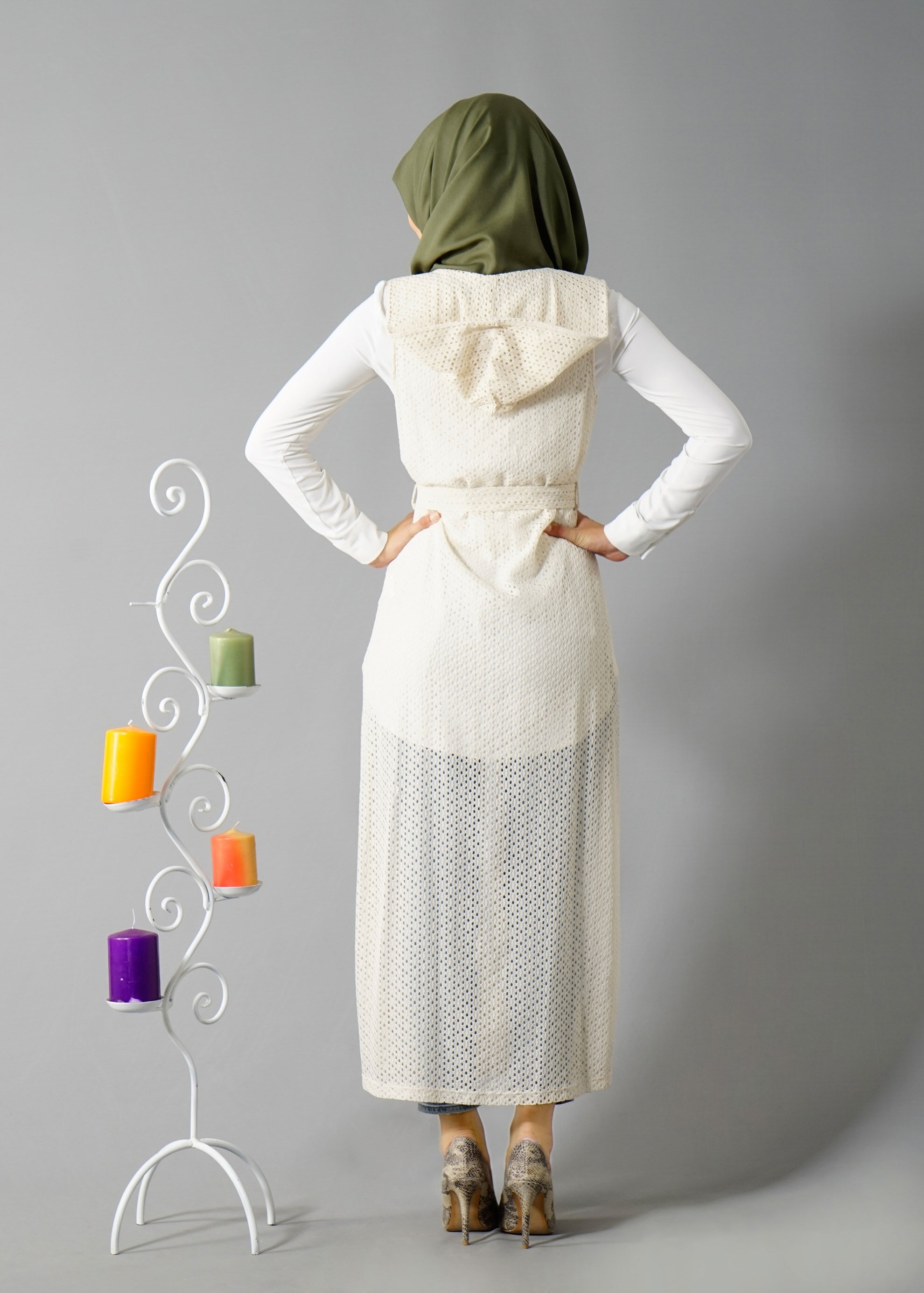 Tesettür giyim BEJ 4803 Bita 1664 Tesettür Yelek 36/44 TEK38