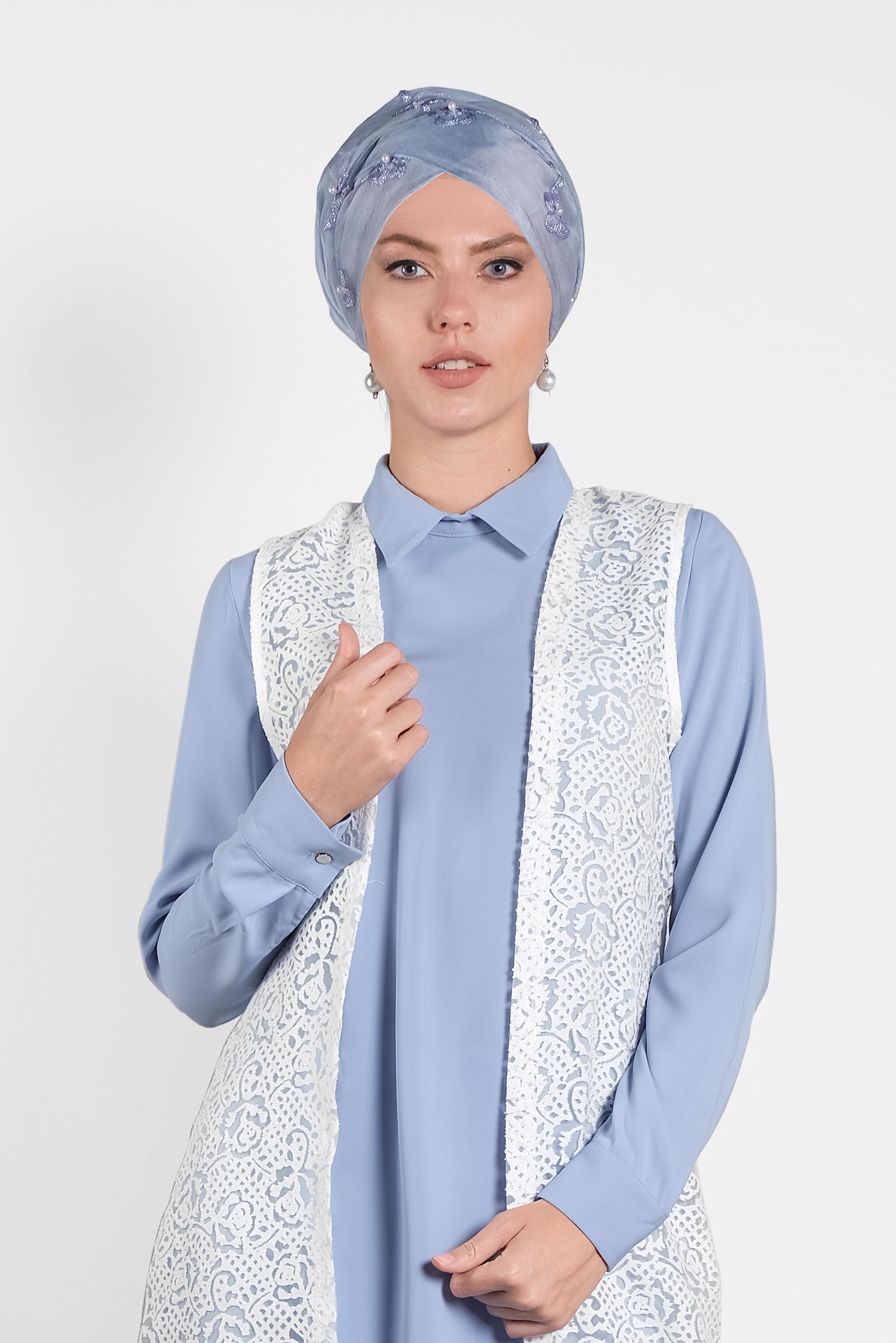 Tesettür giyim BEYAZ 4805 Yakma Tesettür 2010 Yelek 38/46 TEK42