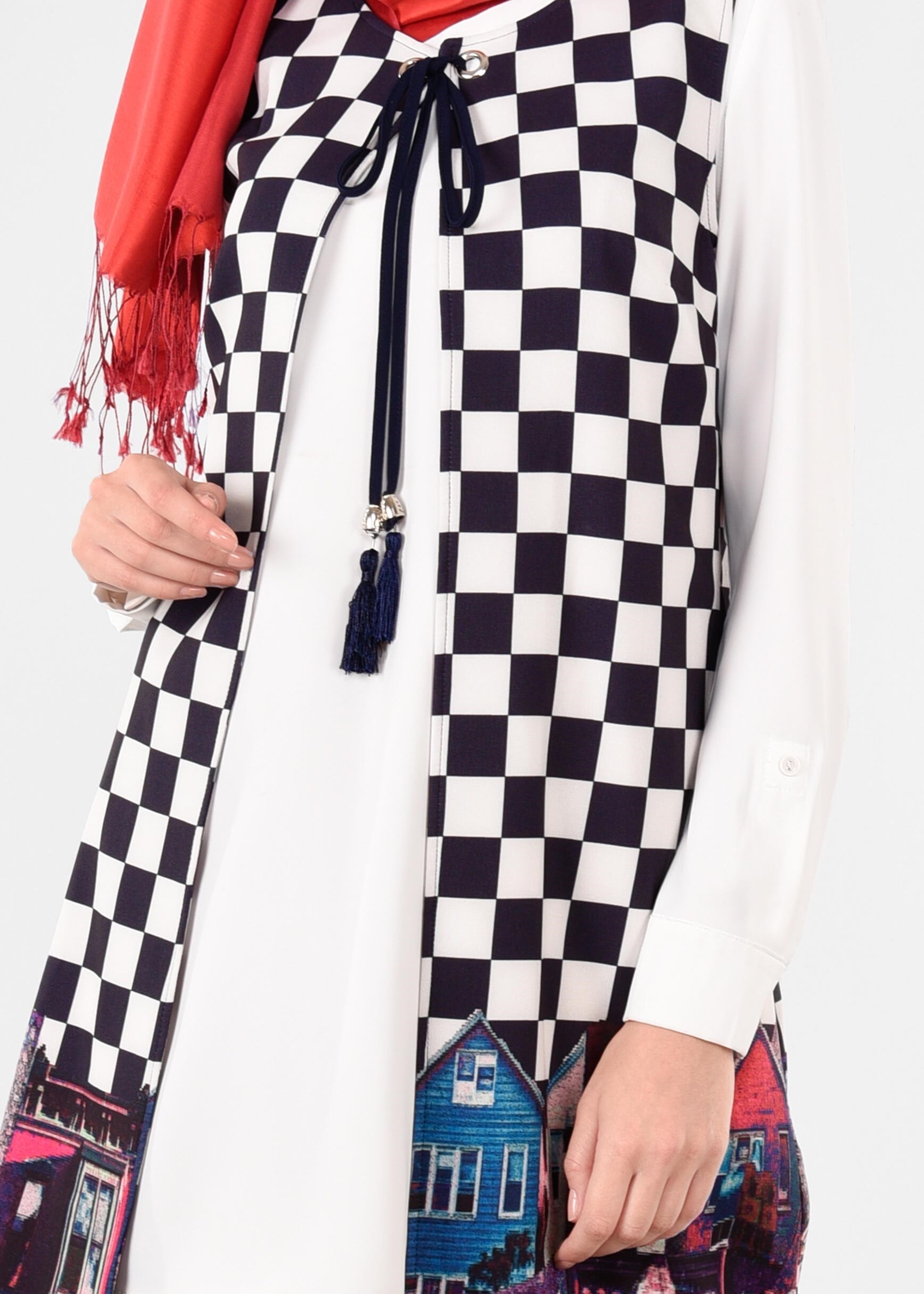 Tesettür giyim LACİVERT 4808 MERİVA 3490 YELEK 38/46 TEK40