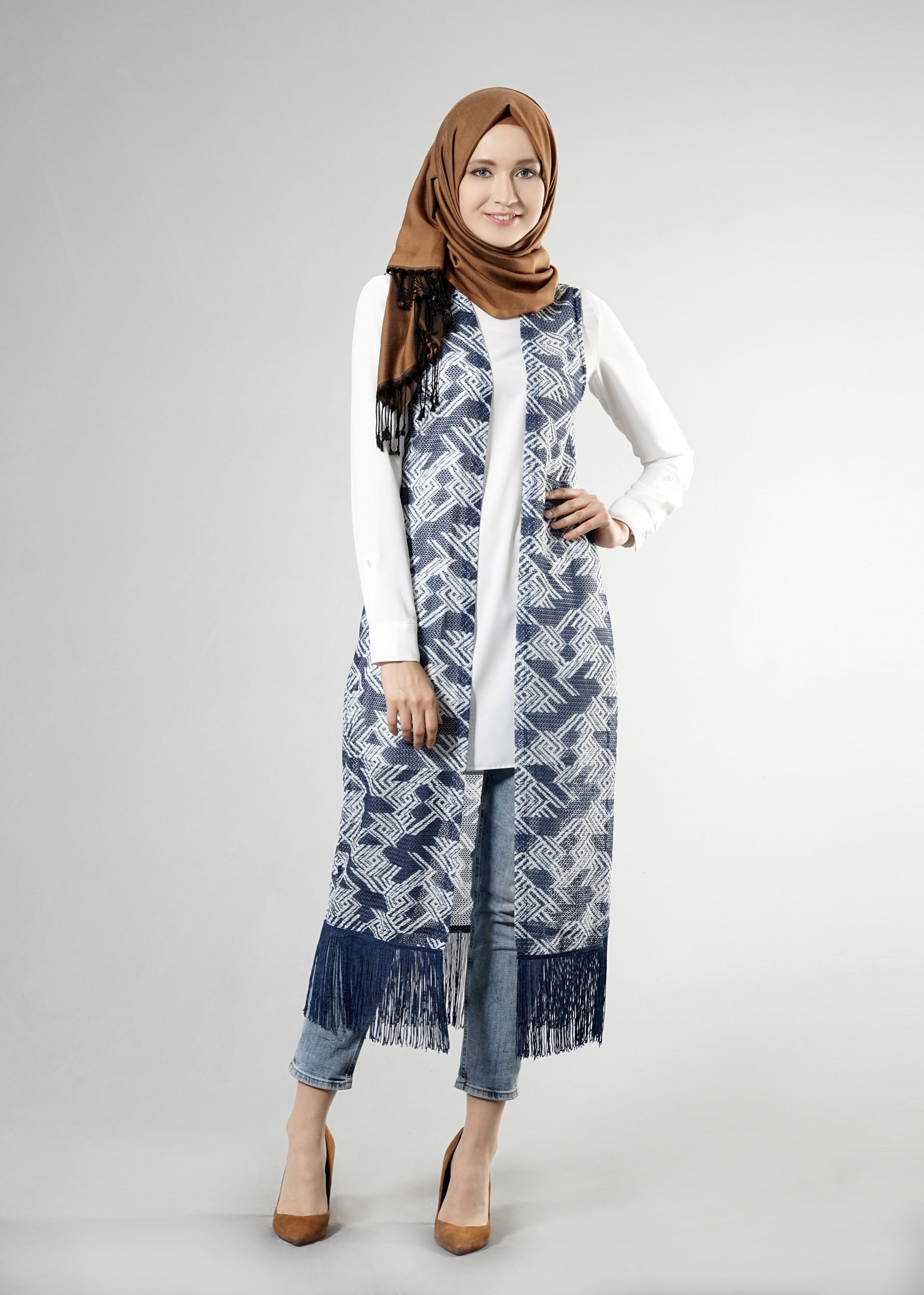 Tesettür giyim LACİVERT 4620-1 Silverado Tesettür  Yelek 38/46