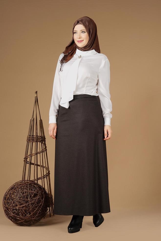 Vêtements hijab BLANC CHEMISIER À COL NOUÉ 2610 - ALVİNA