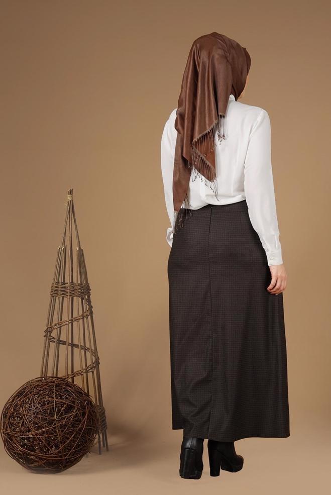 Vêtements hijab BLANC CHEMISIER À COL NOUÉ 2610 - ALVİNA