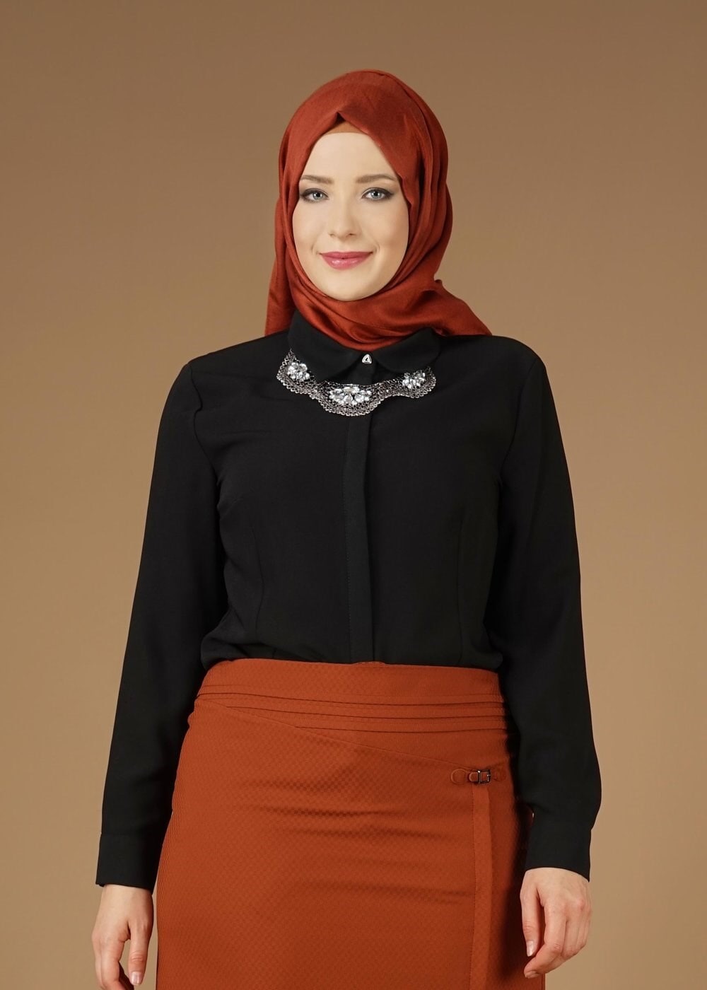 Tesettür giyim SİYAH 2631 BLUZ 