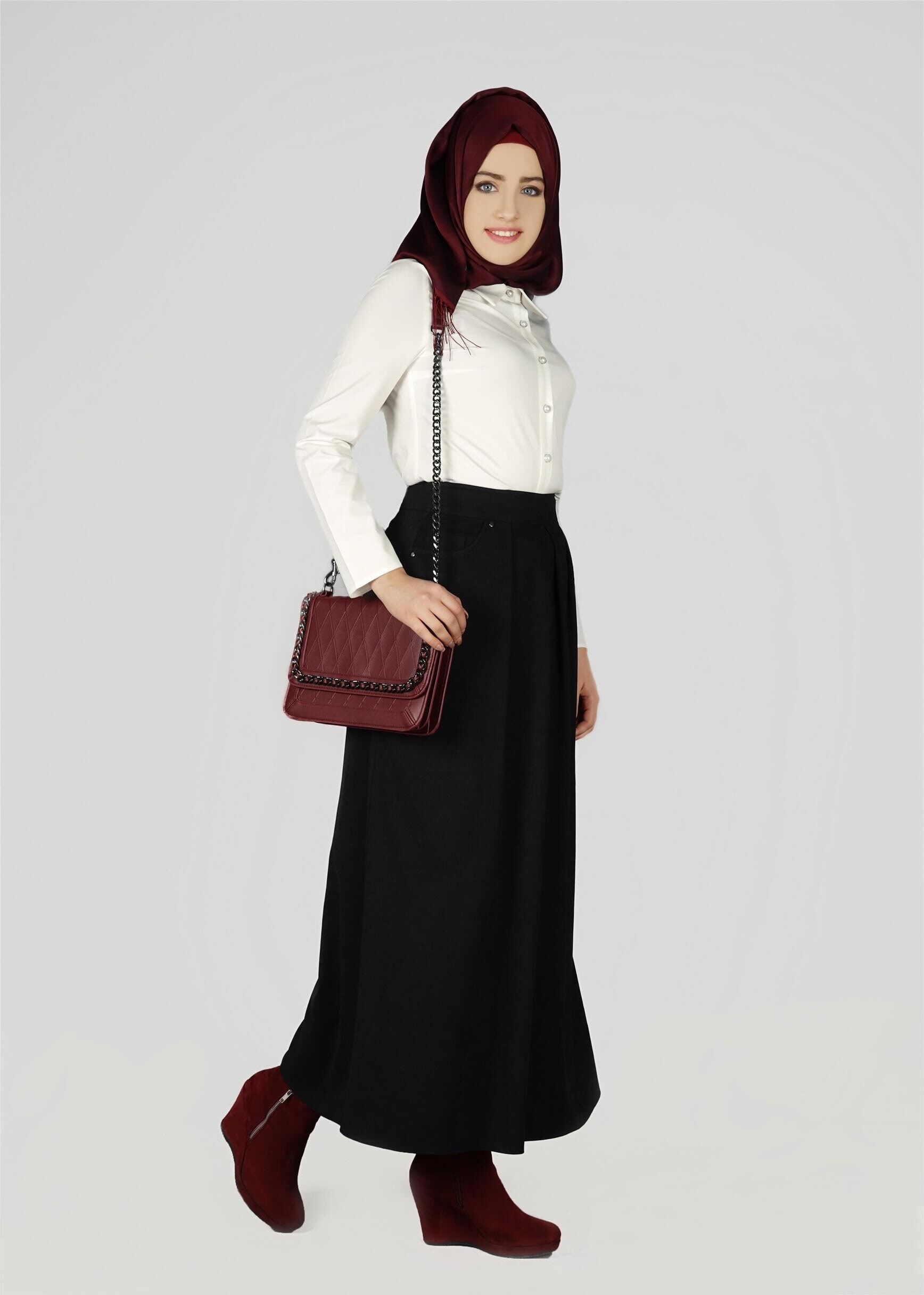 Tesettür giyim BEYAZ 4044 BLUZ