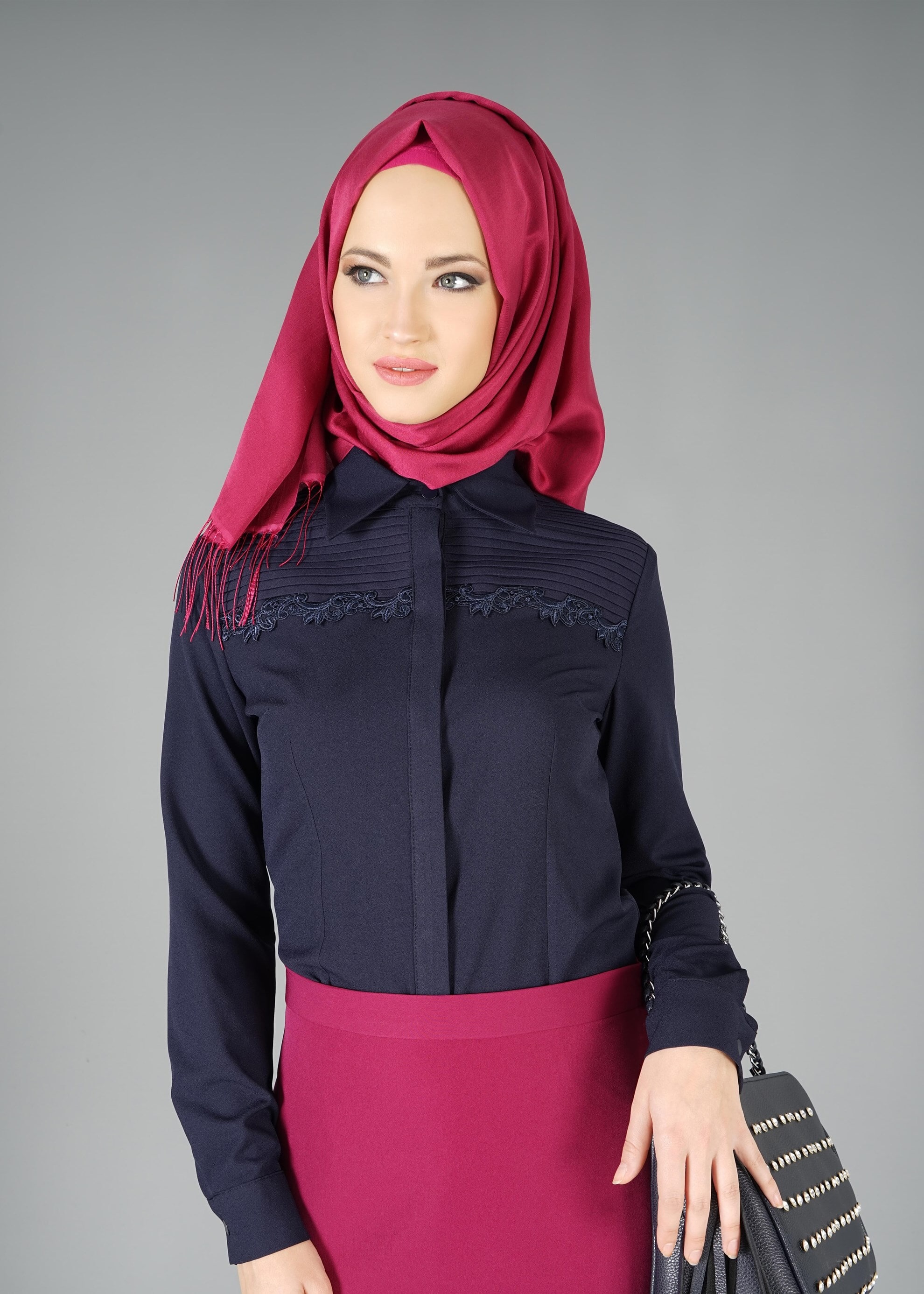 Tesettür giyim LACİVERT 4715 BLUZ