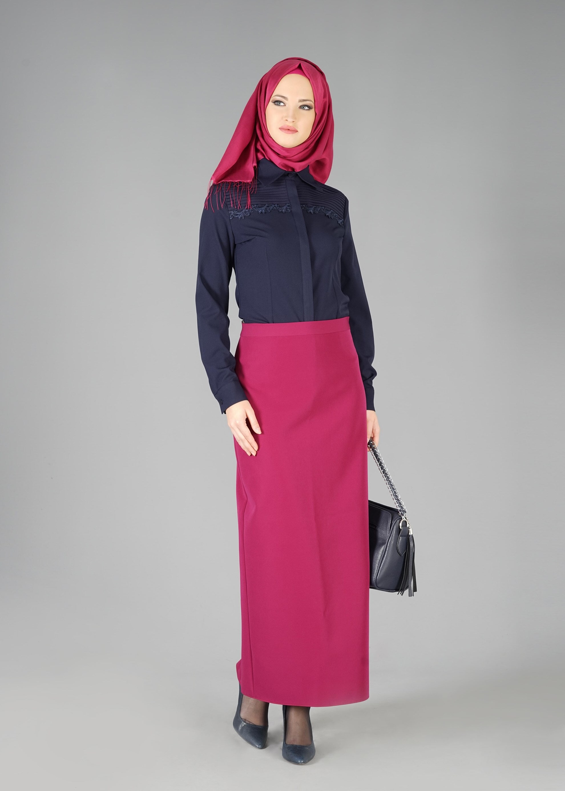 Tesettür giyim LACİVERT 4715 BLUZ