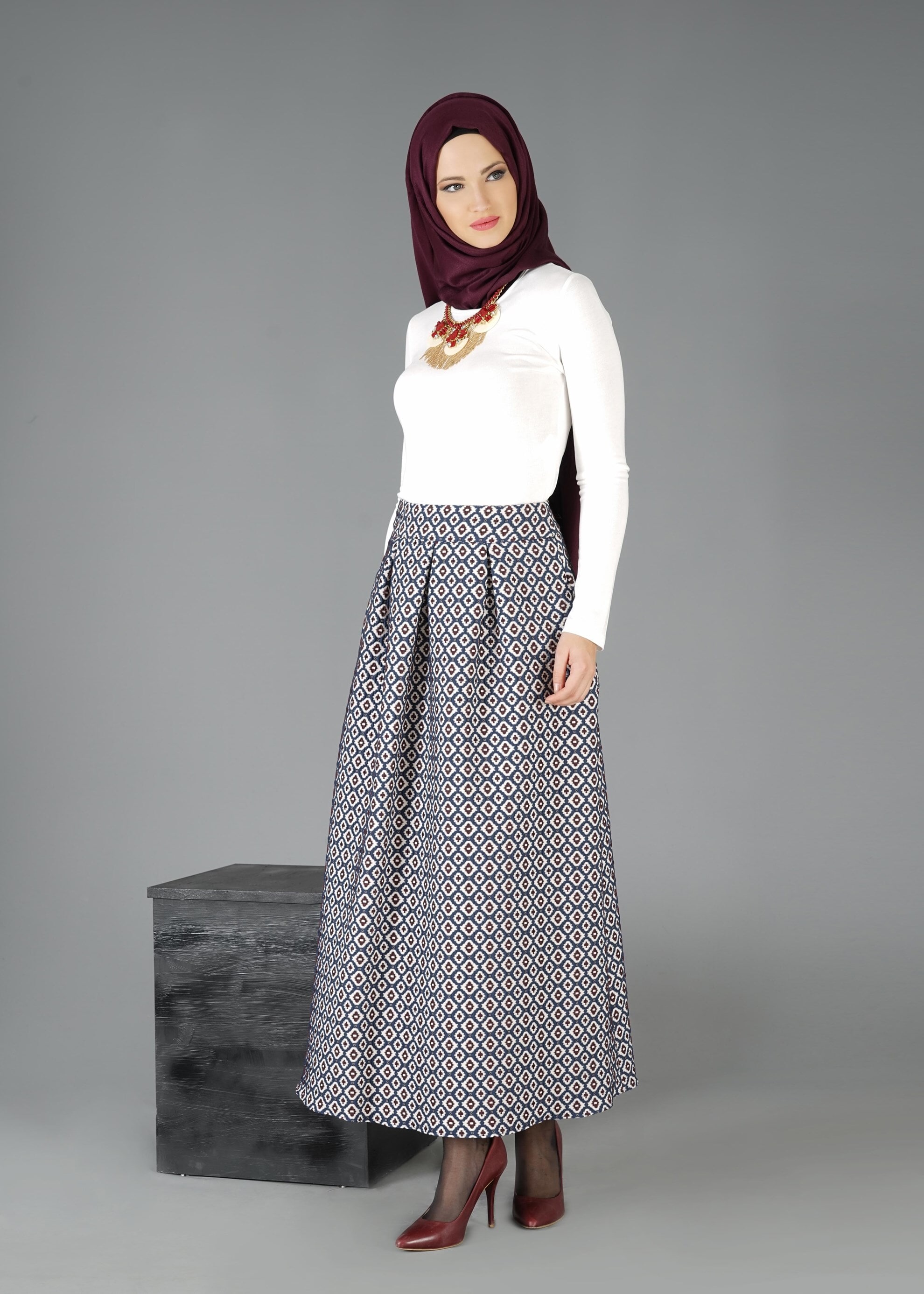 Tesettür giyim BEYAZ 4716 BLUZ