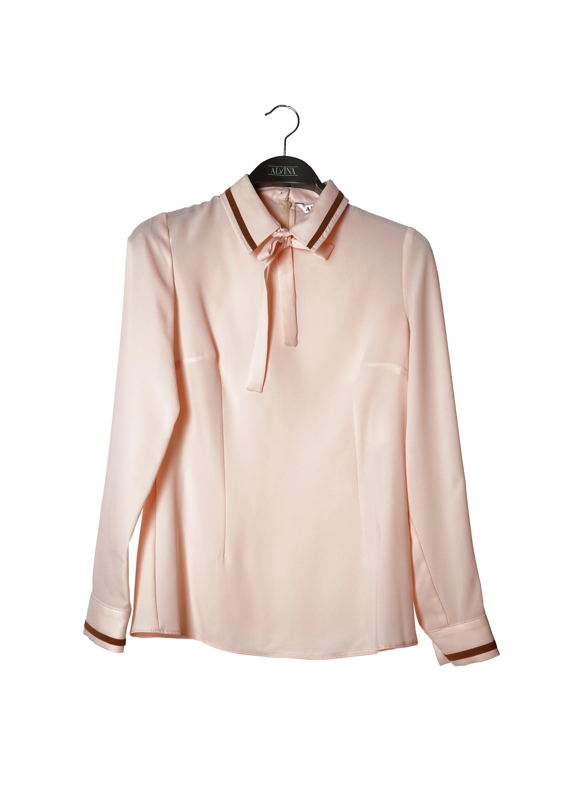 Tesettür giyim PUDRA YAKASI BAĞLAMALI BLUZ 4720 