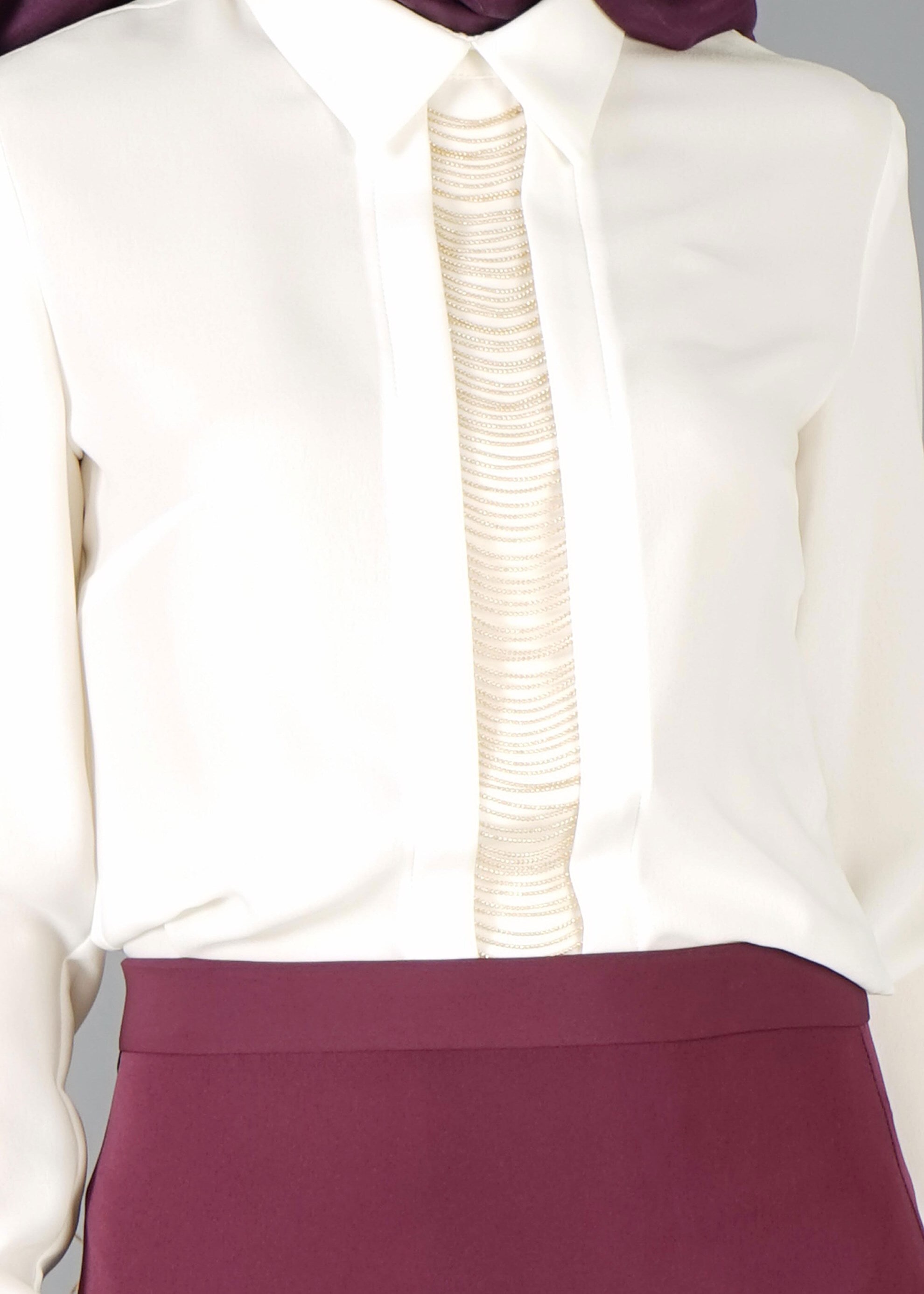 Tesettür giyim BEYAZ 4721 BLUZ