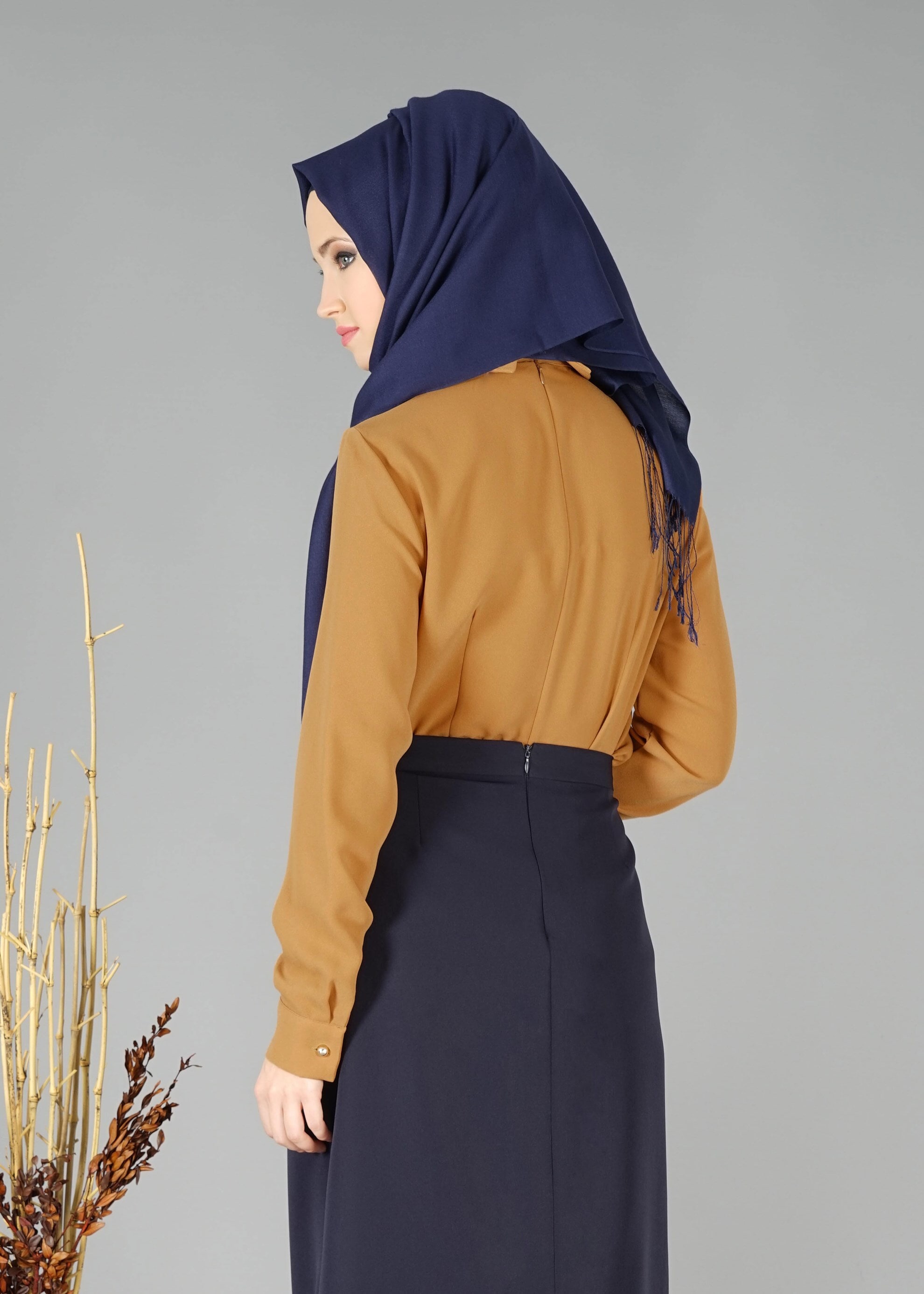 Tesettür giyim KAHVE 4721 BLUZ