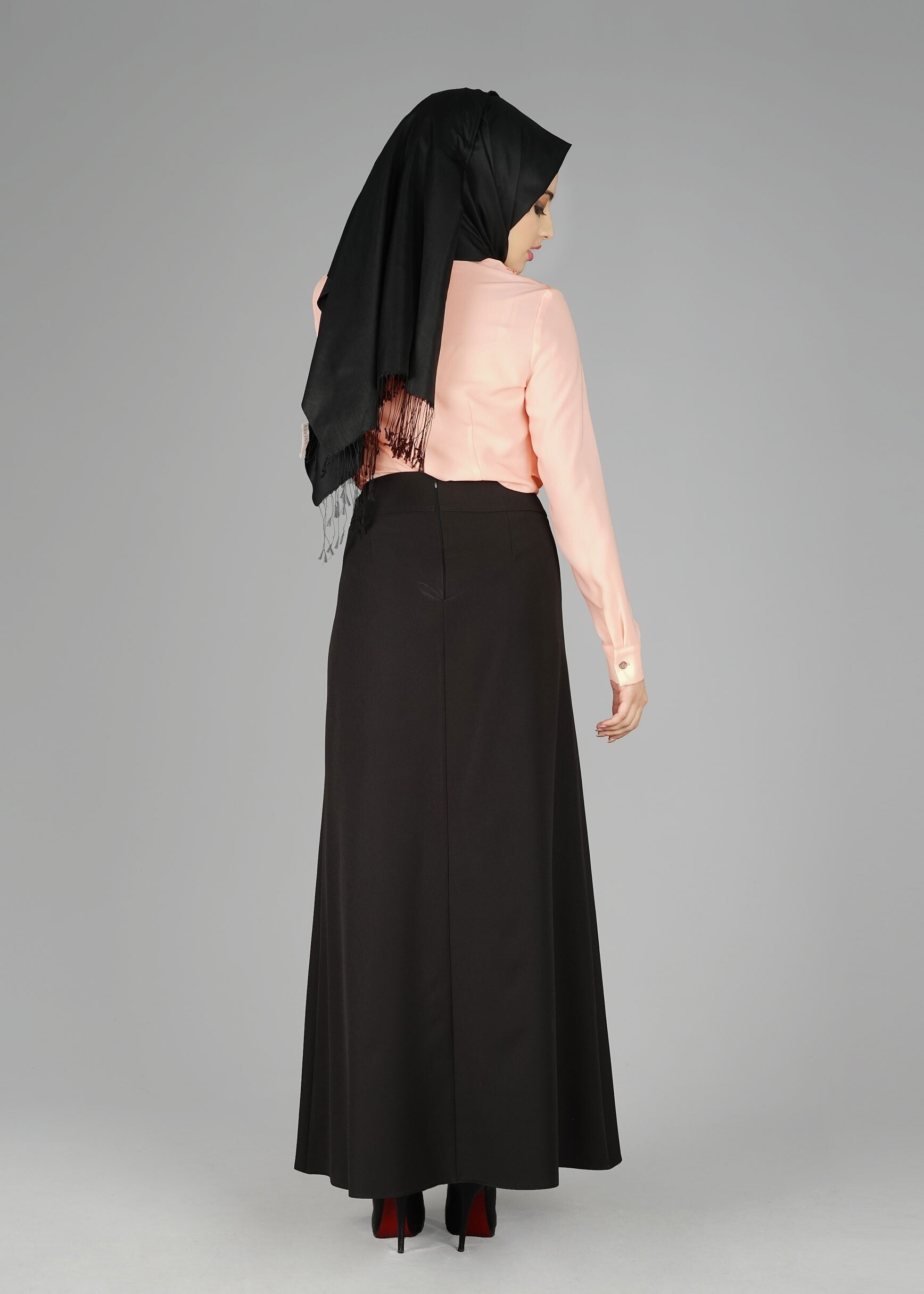 Tesettür giyim PUDRA GÜPÜR DETAYLI BLUZ 4746 