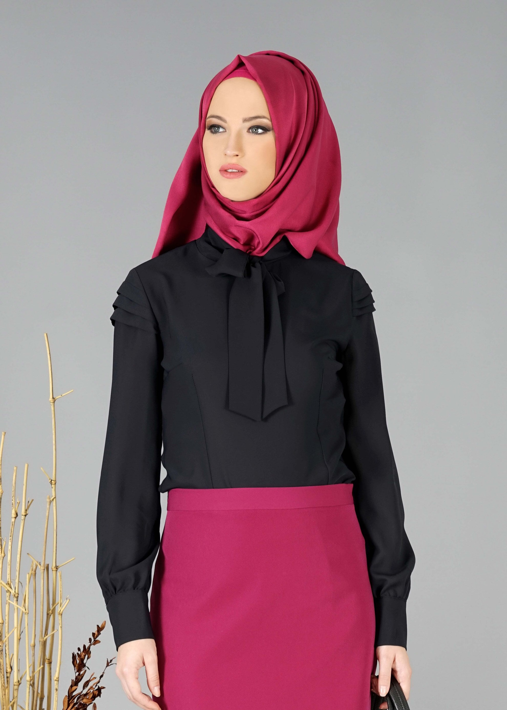 Tesettür giyim SİYAH 4760 BLUZ