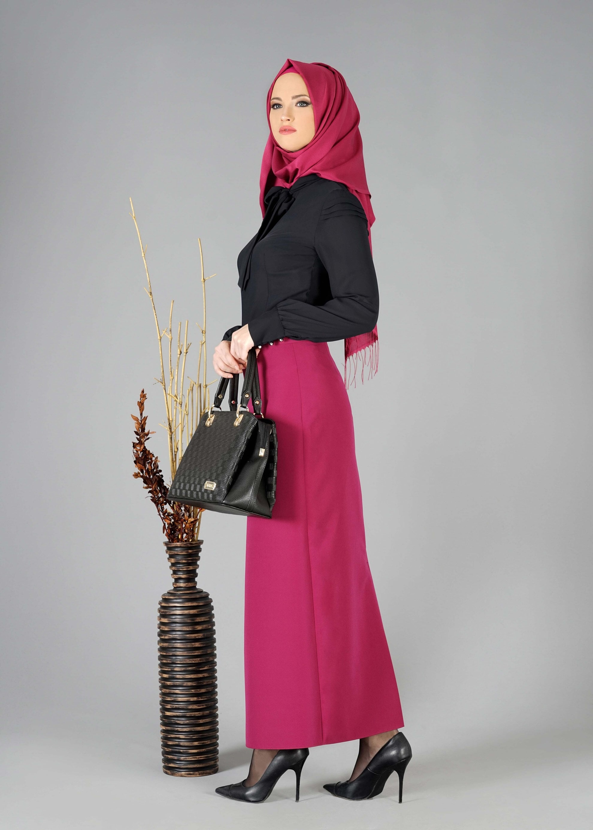 Tesettür giyim SİYAH 4760 BLUZ