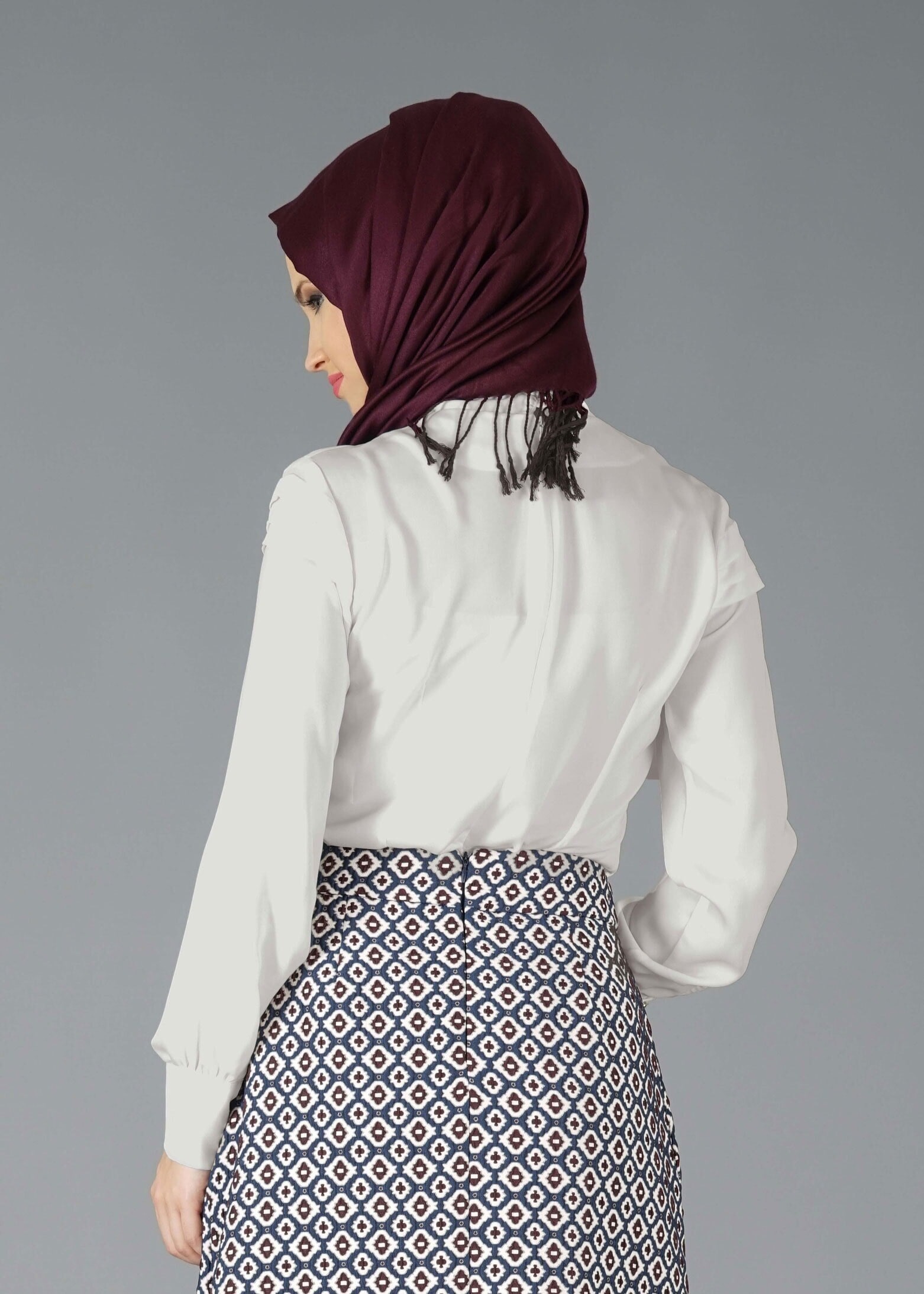 Tesettür giyim BEYAZ 4760 BLUZ