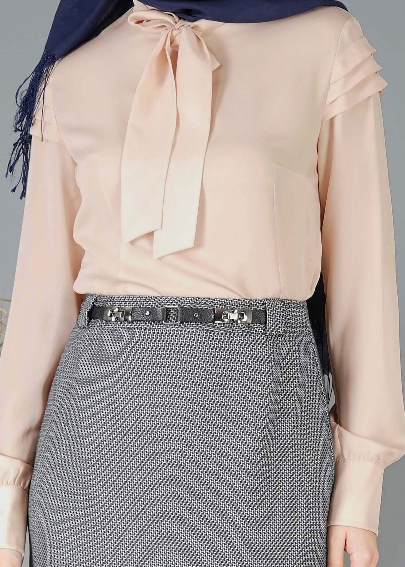 Tesettür giyim BEJ 4760 BLUZ