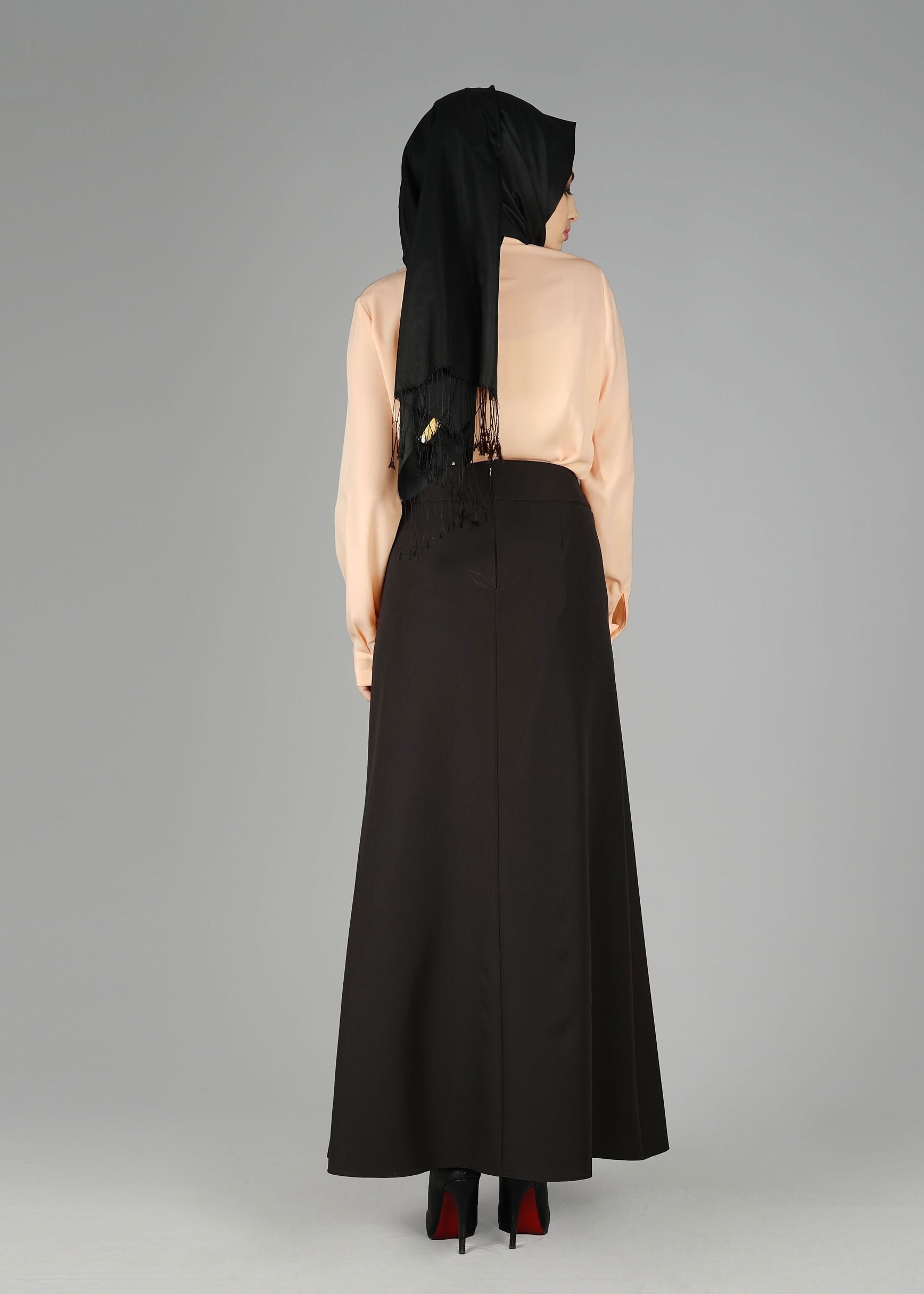 Tesettür giyim PEMBE GİZLİ DÜĞMELİ BLUZ 4793 