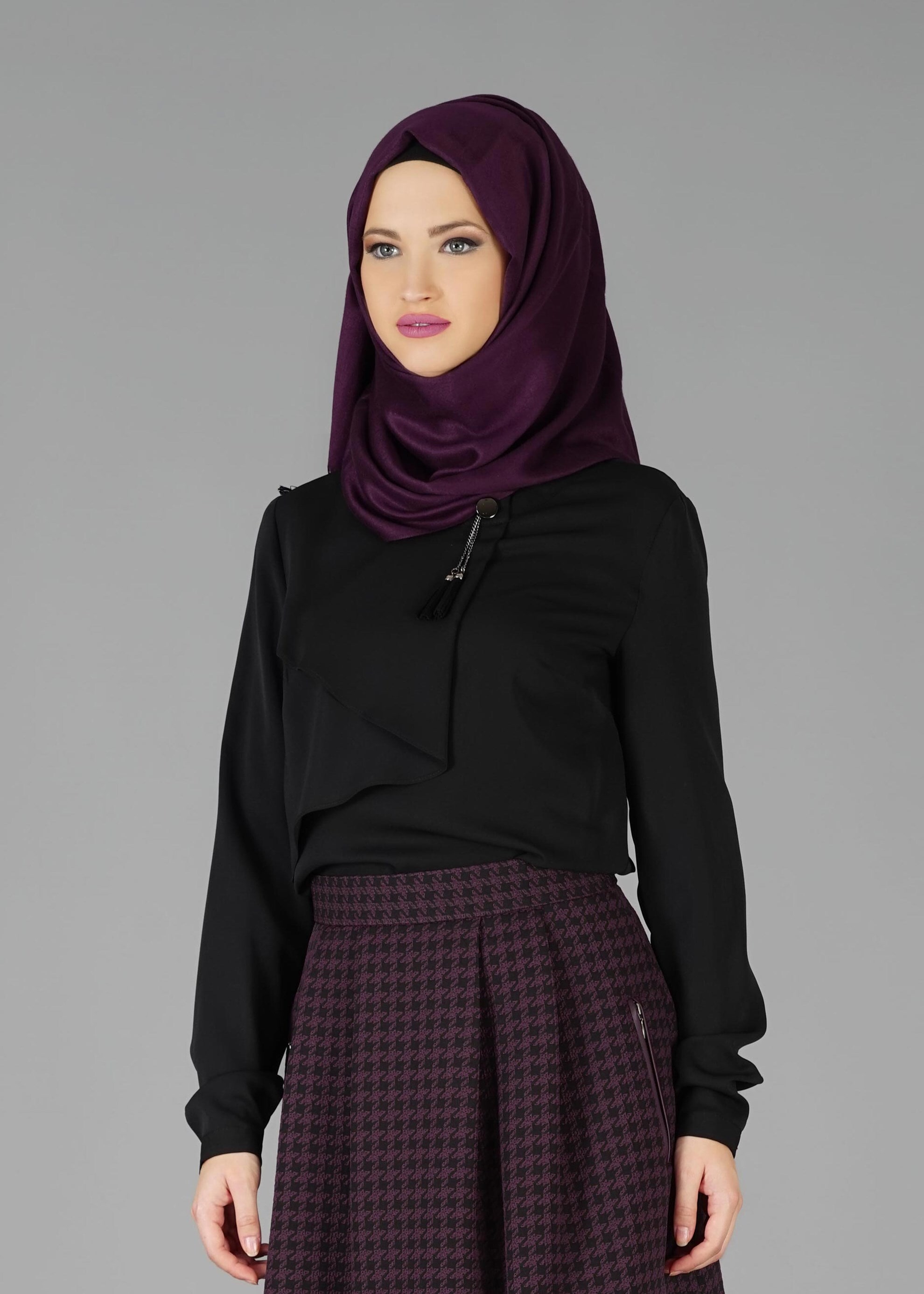 Tesettür giyim SİYAH 4794 BLUZ