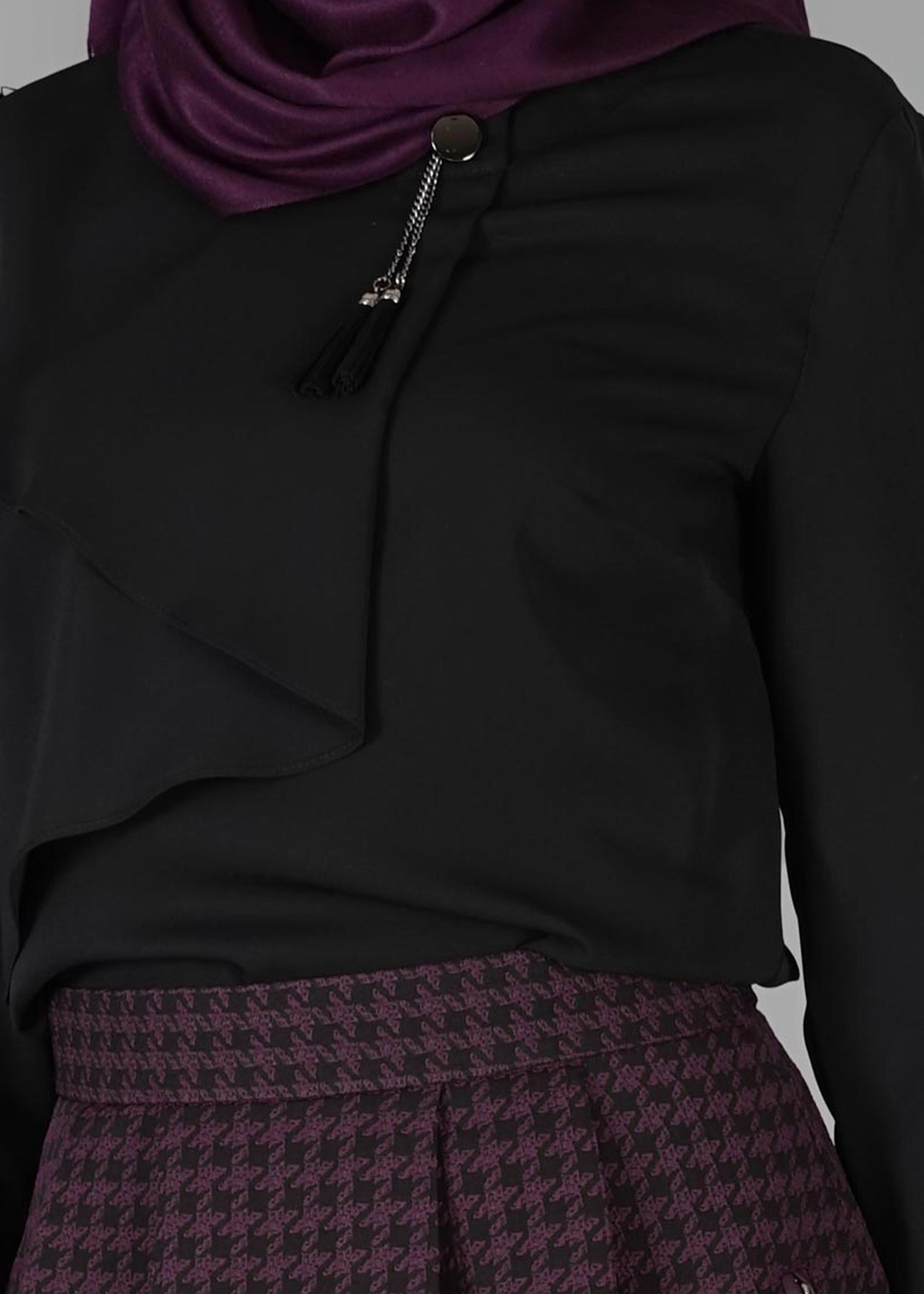 Tesettür giyim SİYAH 4794 BLUZ