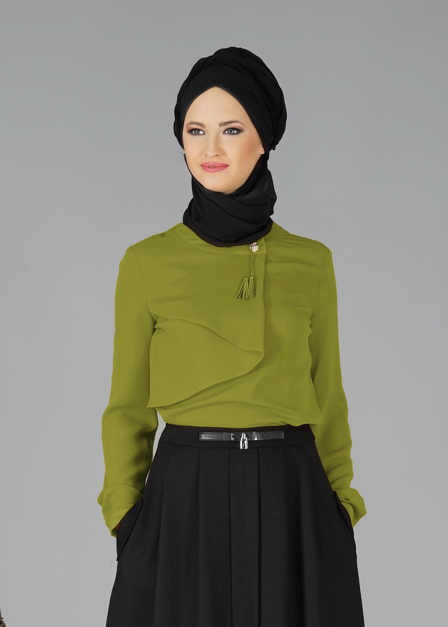 Tesettür giyim YEŞİL 4794 BLUZ