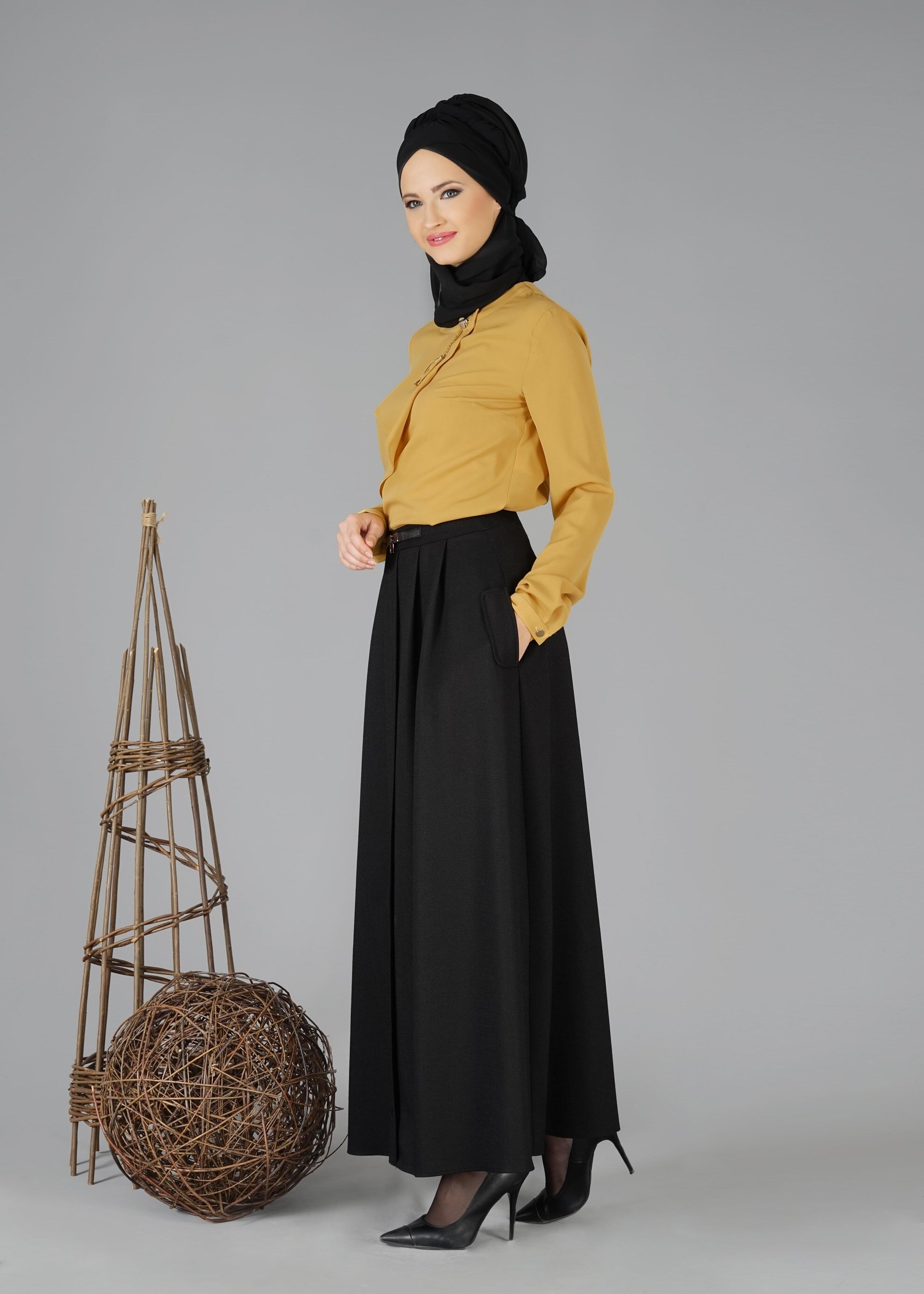 Tesettür giyim SARI 4794 BLUZ