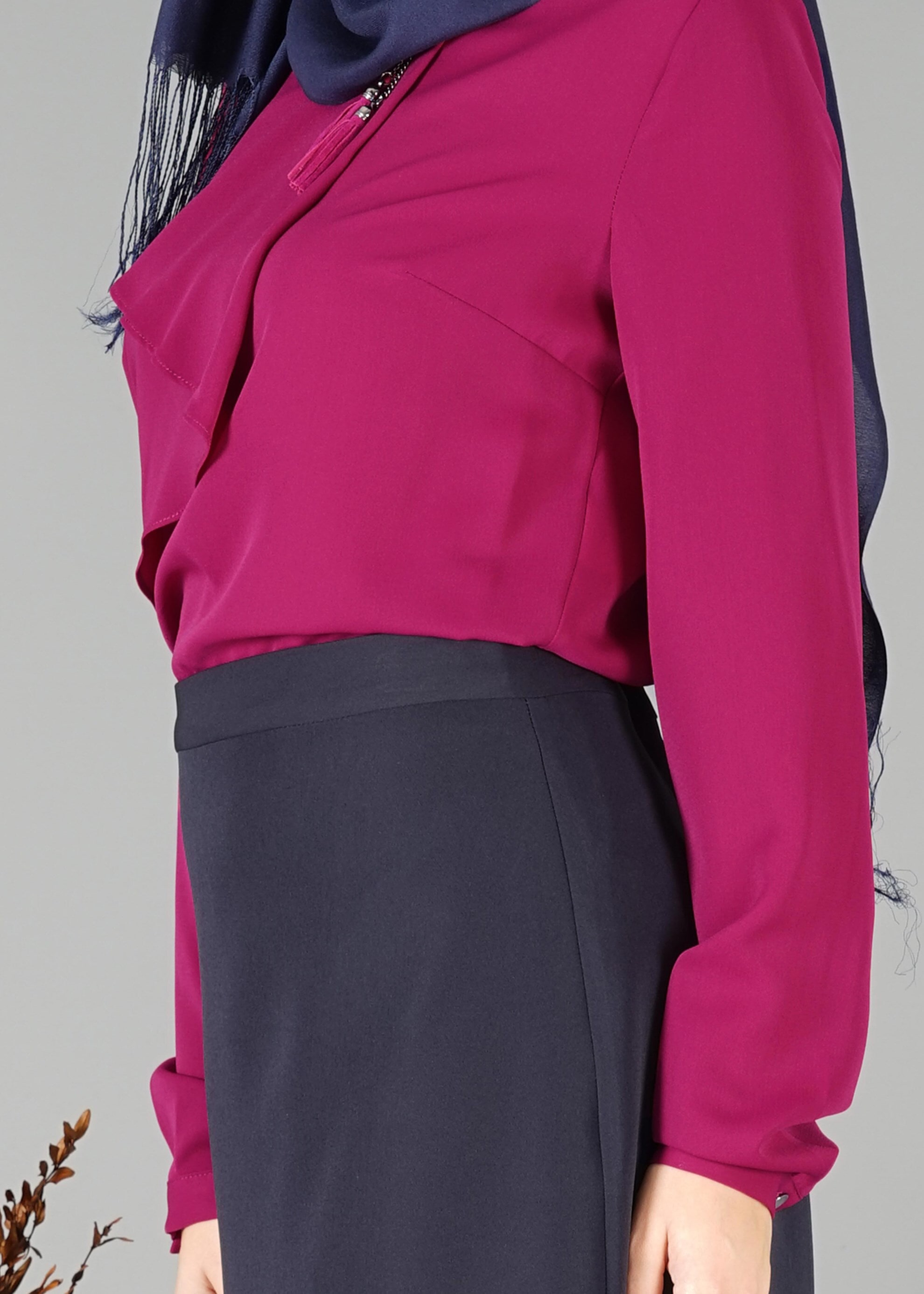 Tesettür giyim FUŞYA 4794 BLUZ