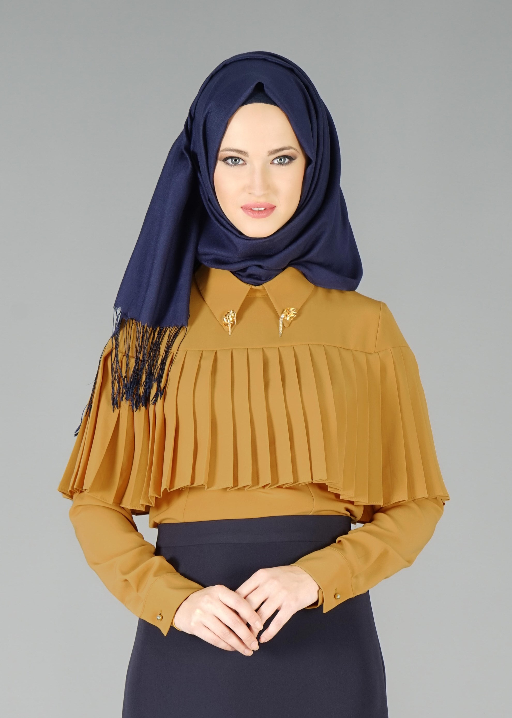 Tesettür giyim ALTIN 4842 New Loren Tesettür Bluz 36/44 TEK38