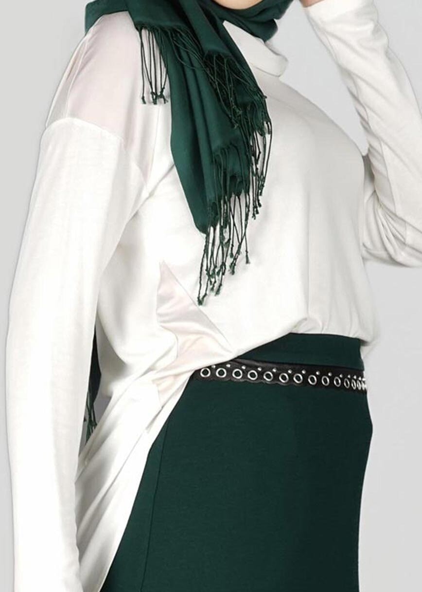 Tesettür giyim BEYAZ 4982 BLUZ