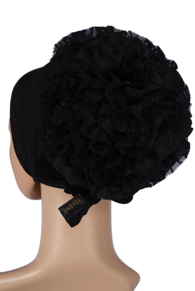 Vêtements hijab NOIR BONNET 40090-1  - ALVİNA